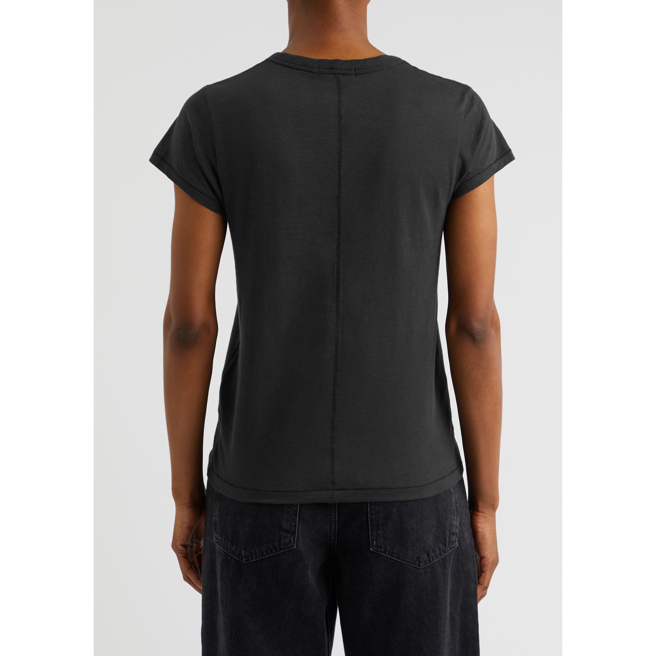 BLACK - Rag and Bone - Women's Short-Sleeve Cotton Crew-Neck T-Shirt - 3