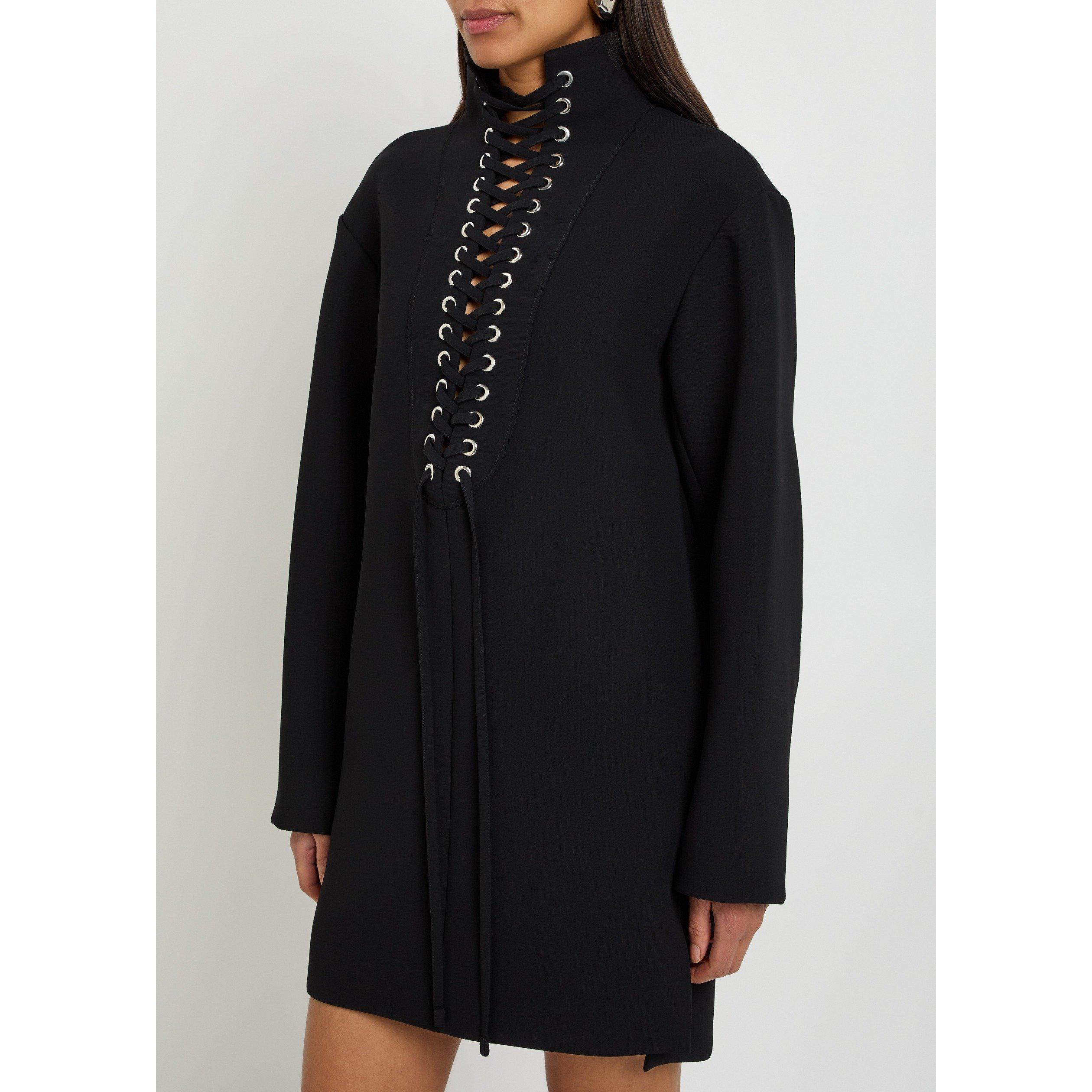 BLACK - Khaite - Women's Lee Crepe Mini Dress - 2