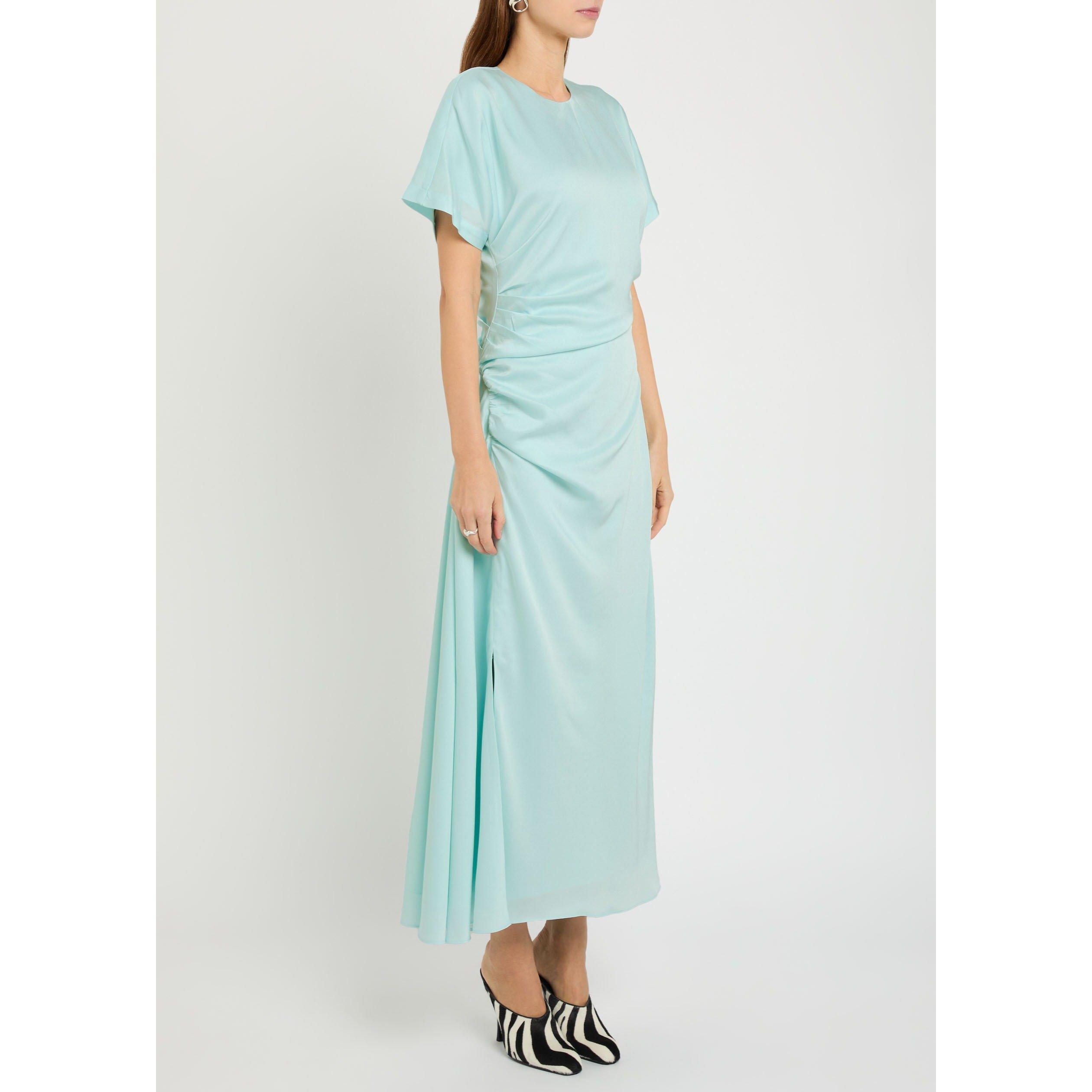 LIGHT BLUE - Jonathan Simkhai - Women's Marabella Midi Satin Dress - 2