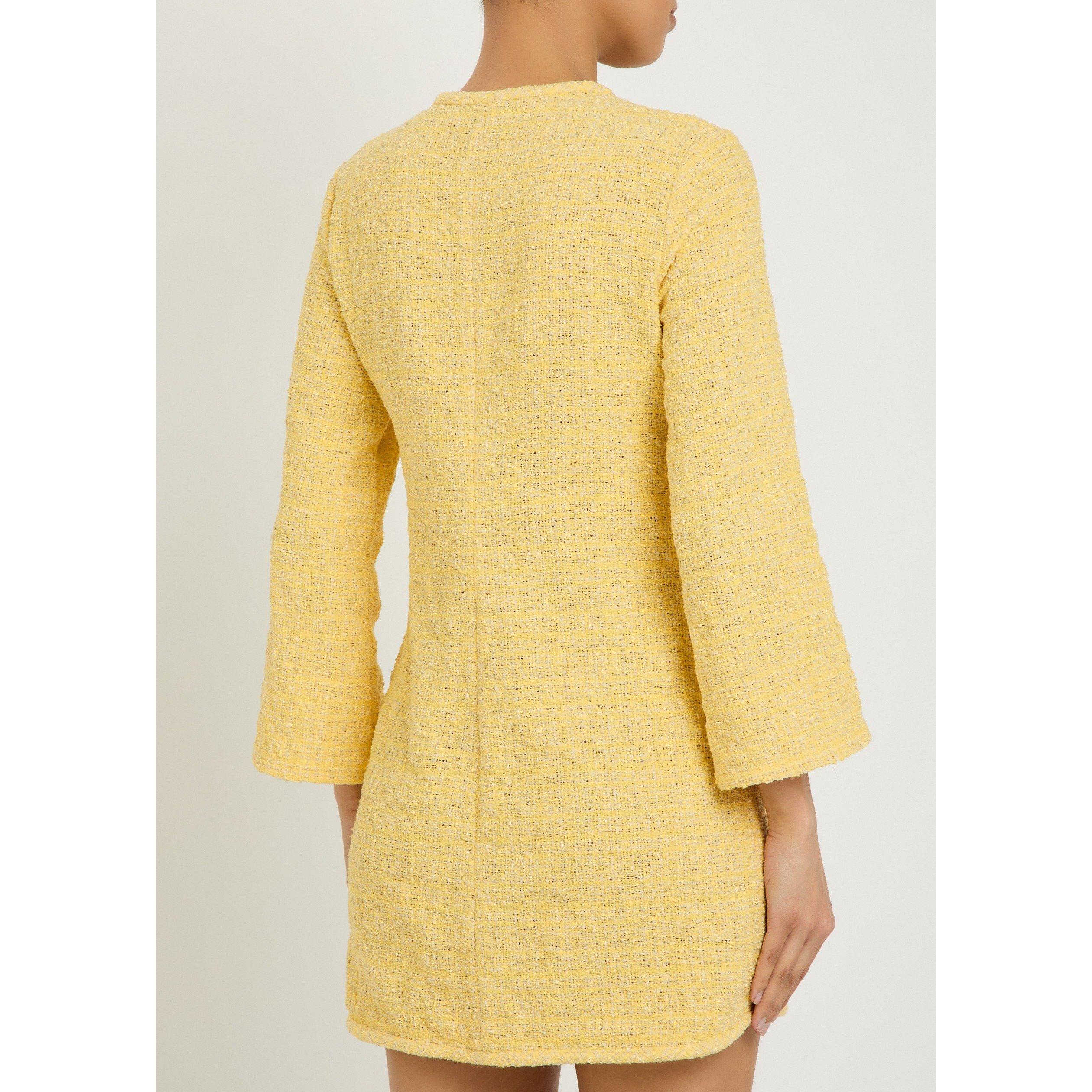 YELLOW - Liberowe - SD LS AGNES TWEED DRESS - 3