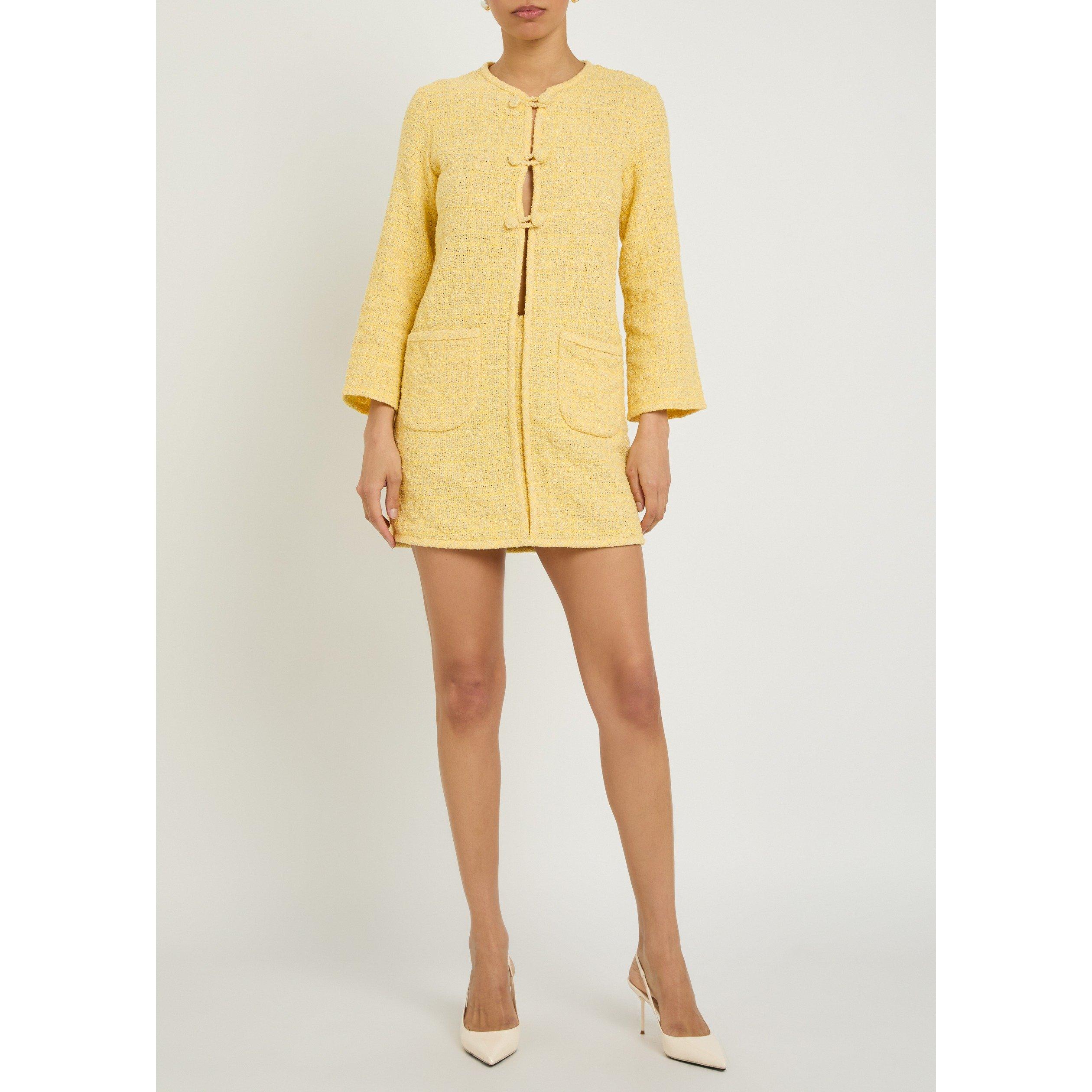 YELLOW - Liberowe - SD LS AGNES TWEED DRESS - 5