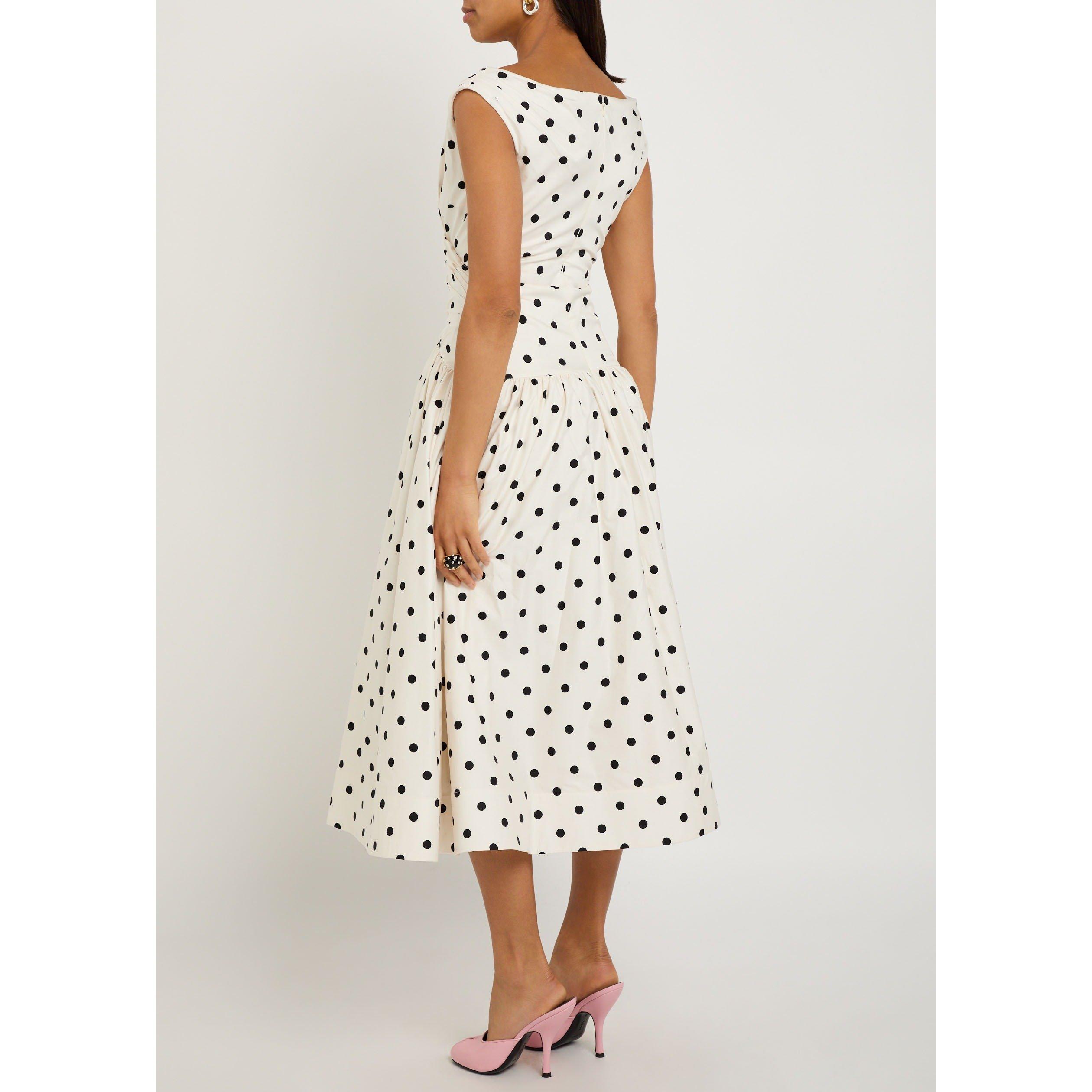 CREAM AND OTHER - Self Portrait - LD CREAM POLKA DOT MIDI DRESS - 3