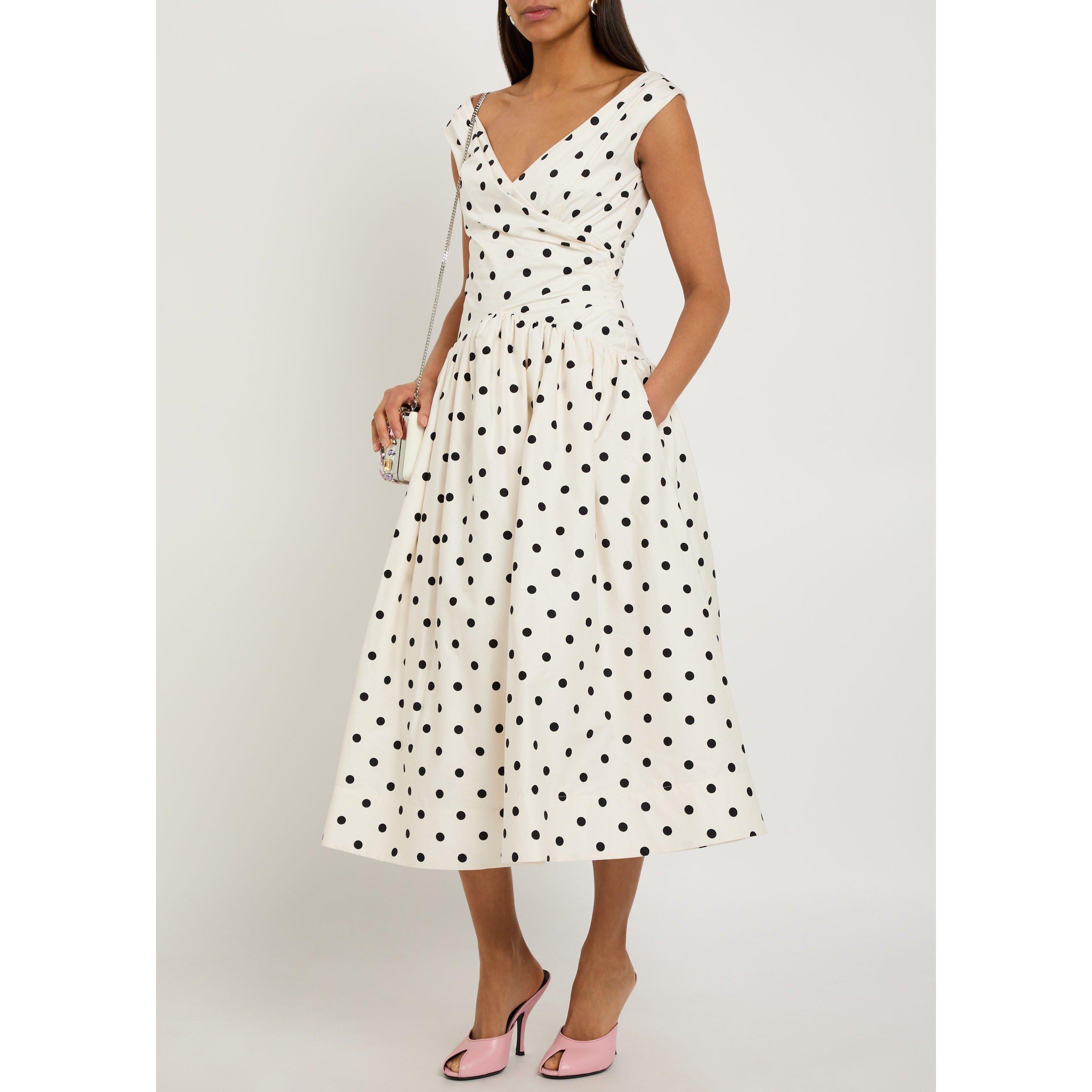 CREAM AND OTHER - Self Portrait - LD CREAM POLKA DOT MIDI DRESS - 5