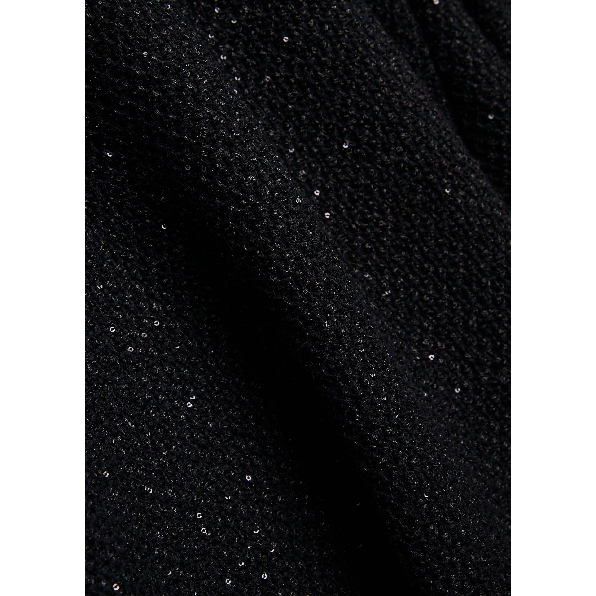 BLACK - Self Portrait - SD BLACK SEQUIN KNIT MINI DRES - 4