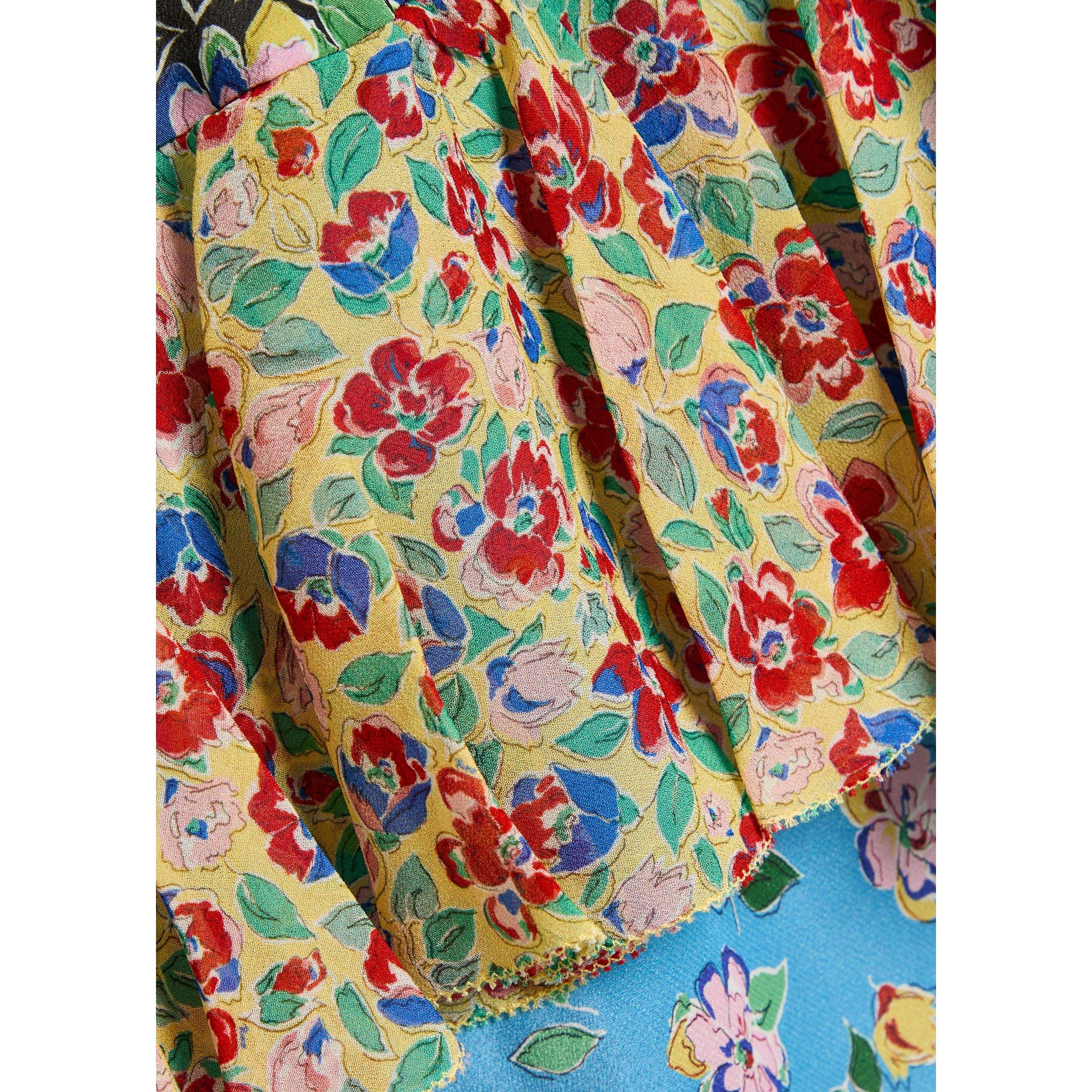 MULTICOLOURED - RIXO - Women's Benoite Floral Silk Maxi Dress - 4
