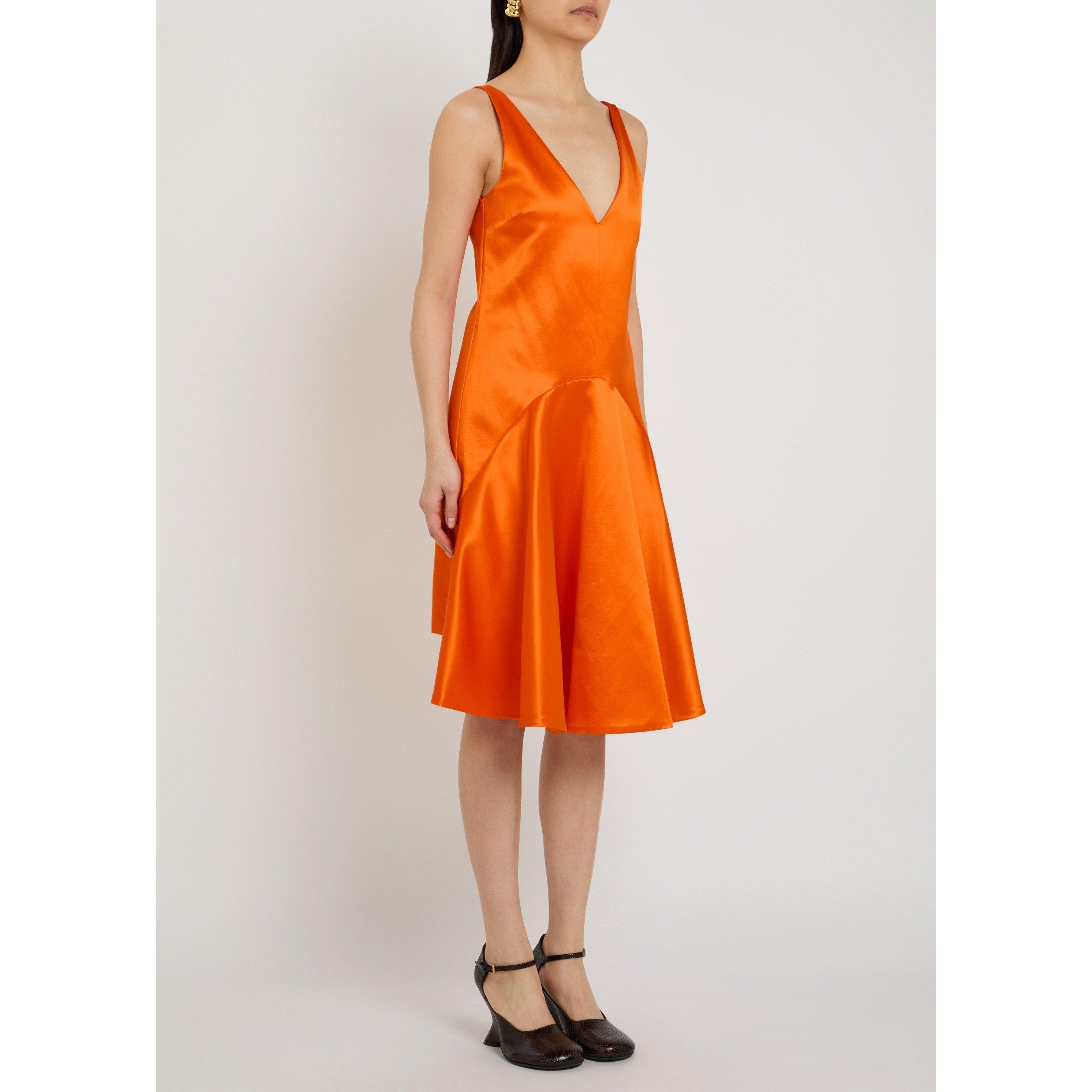 ORANGE - JW Anderson - Women's Draped Skirt Cotton Mini Dress - 2