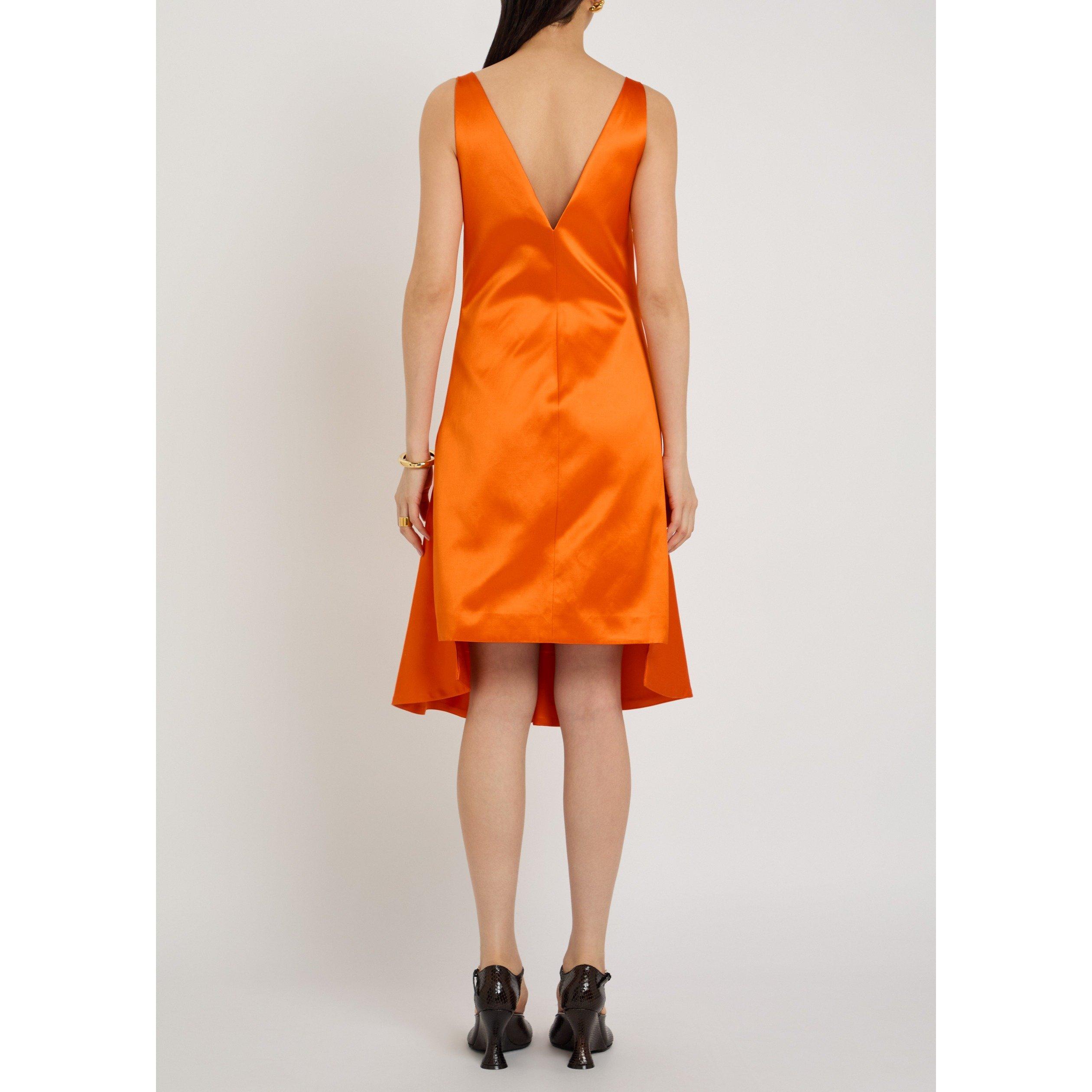 ORANGE - JW Anderson - Women's Draped Skirt Cotton Mini Dress - 3