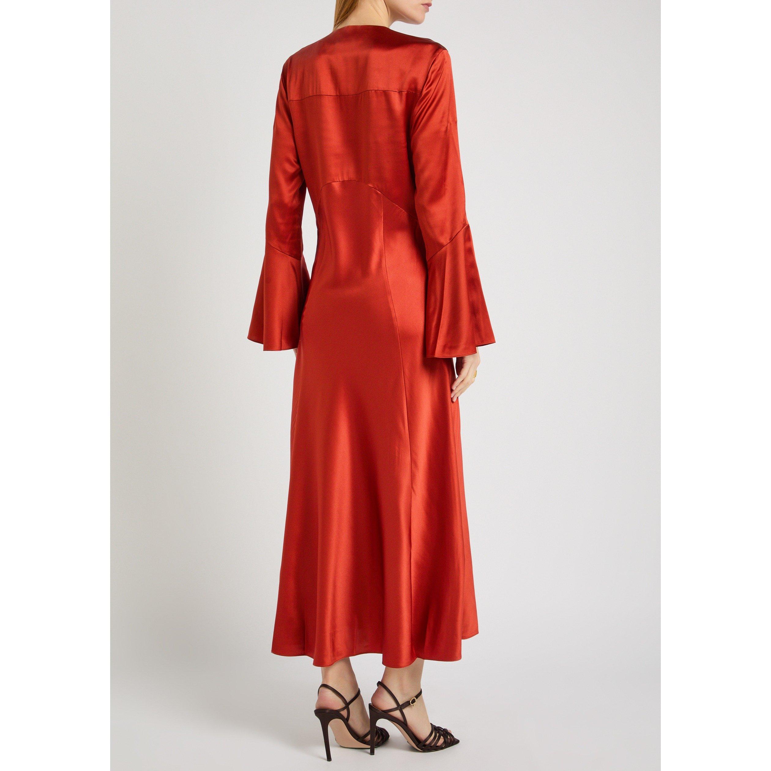 RED - Veronica Beard - LD EZRI HIGHNK LS DRESS - 3