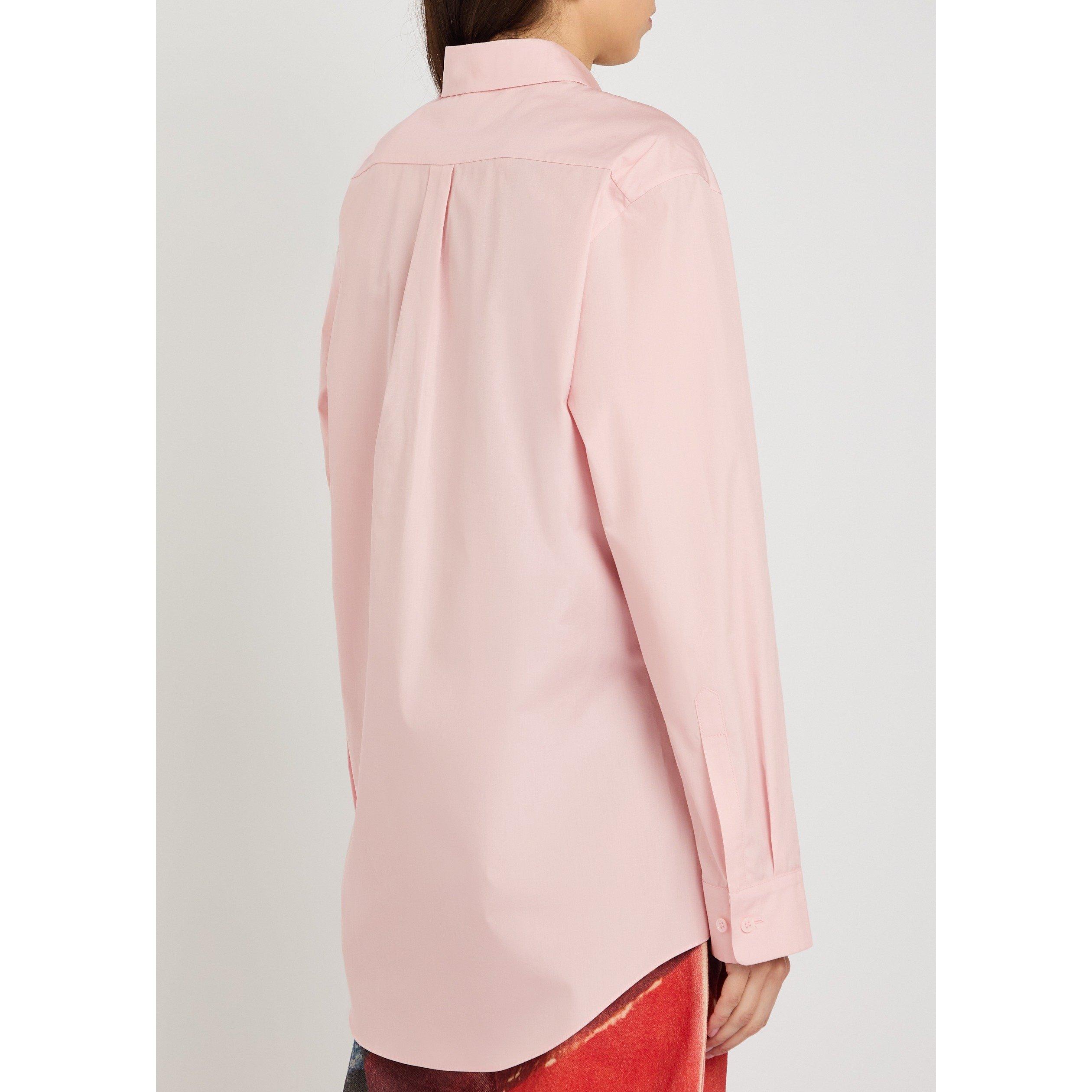 LIGHT PINK - Gabriela Hearst - Women's Reyes Cotton Long-Sleeve Plain Shirt - 3