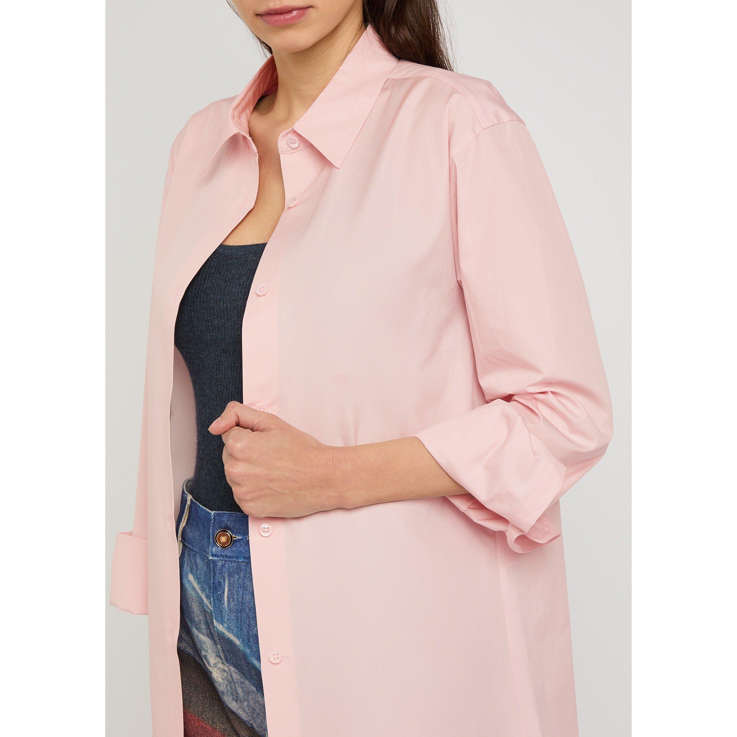 LIGHT PINK - Gabriela Hearst - Women's Reyes Cotton Long-Sleeve Plain Shirt - 4