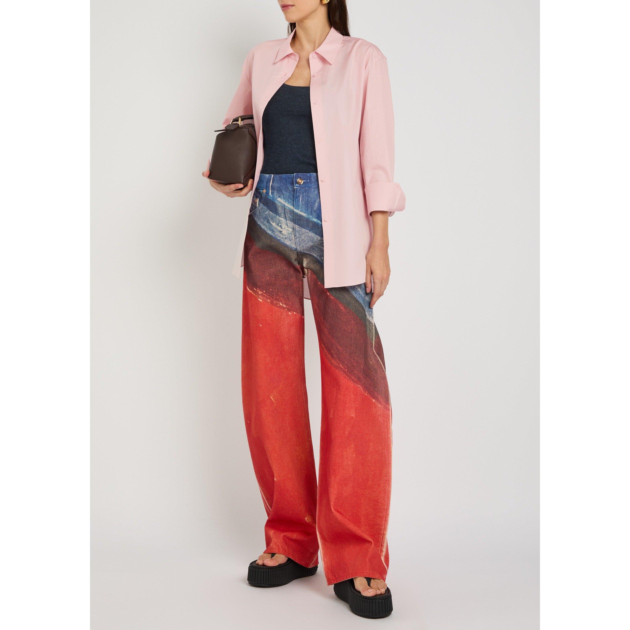 LIGHT PINK - Gabriela Hearst - Women's Reyes Cotton Long-Sleeve Plain Shirt - 5