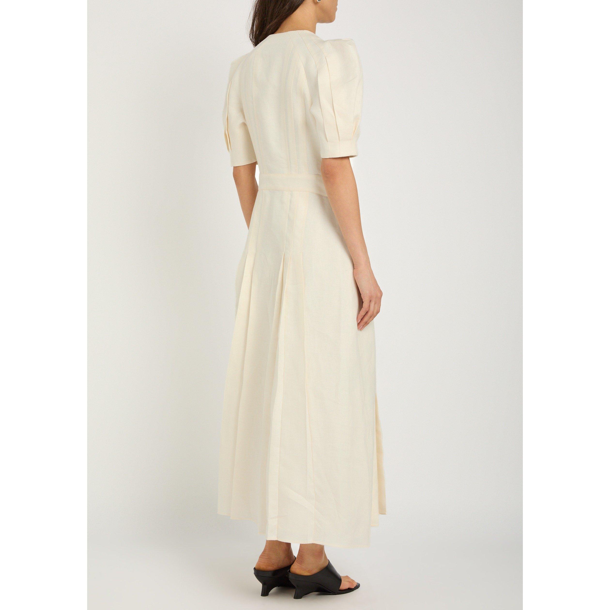 IVORY - Gabriela Hearst - Women's Patricia Linen Maxi Dress - 3