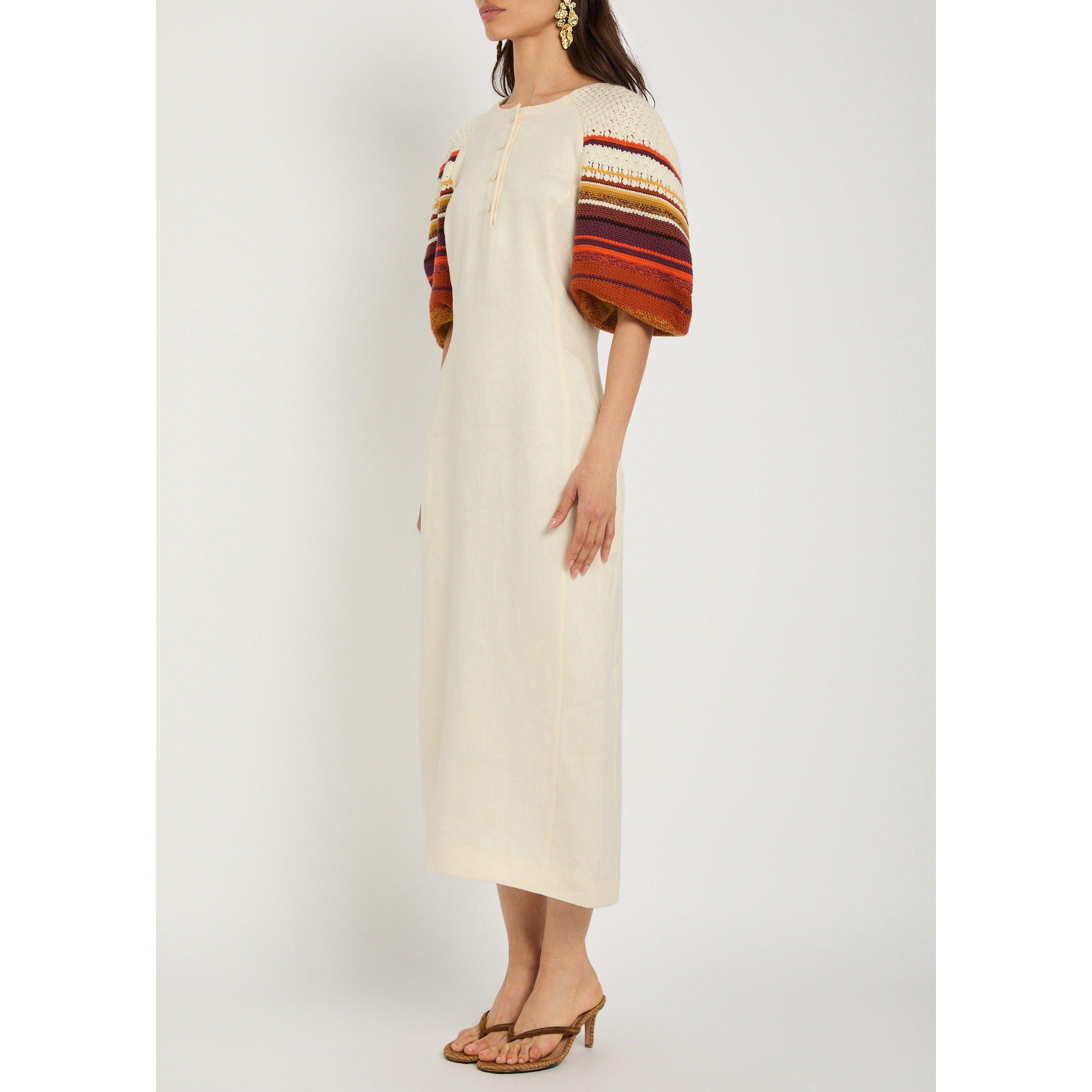 IVORY - Gabriela Hearst - Women's NOMO Striped Linen Maxi Dress - 2