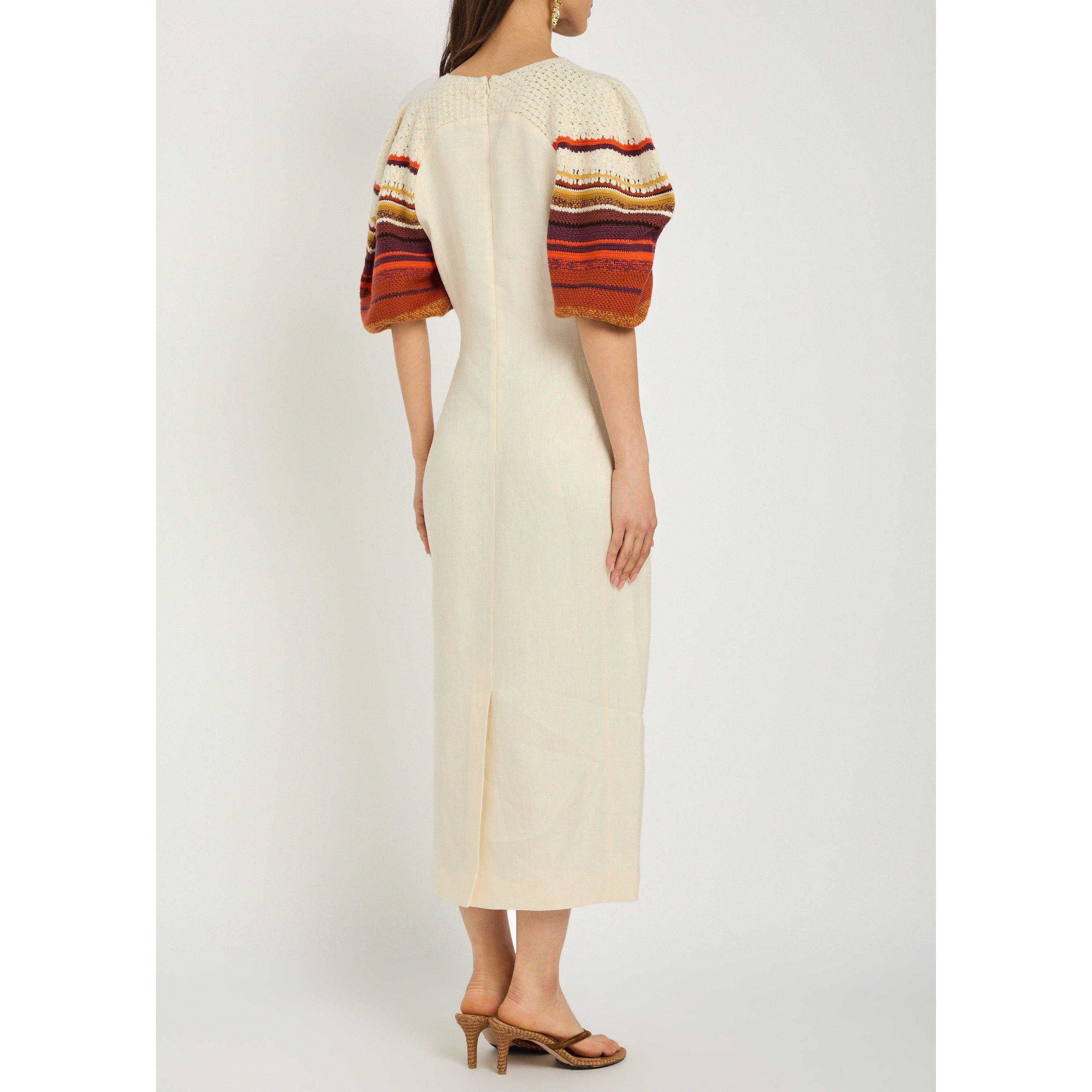 IVORY - Gabriela Hearst - Women's NOMO Striped Linen Maxi Dress - 3