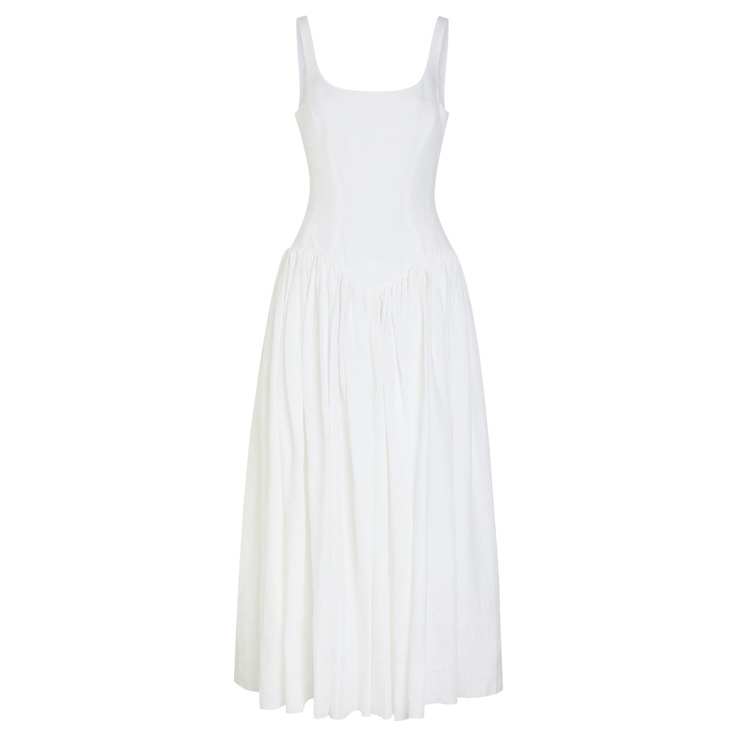 WHITE - Gabriela Hearst - Women's Naia Linen Maxi Dress - 1