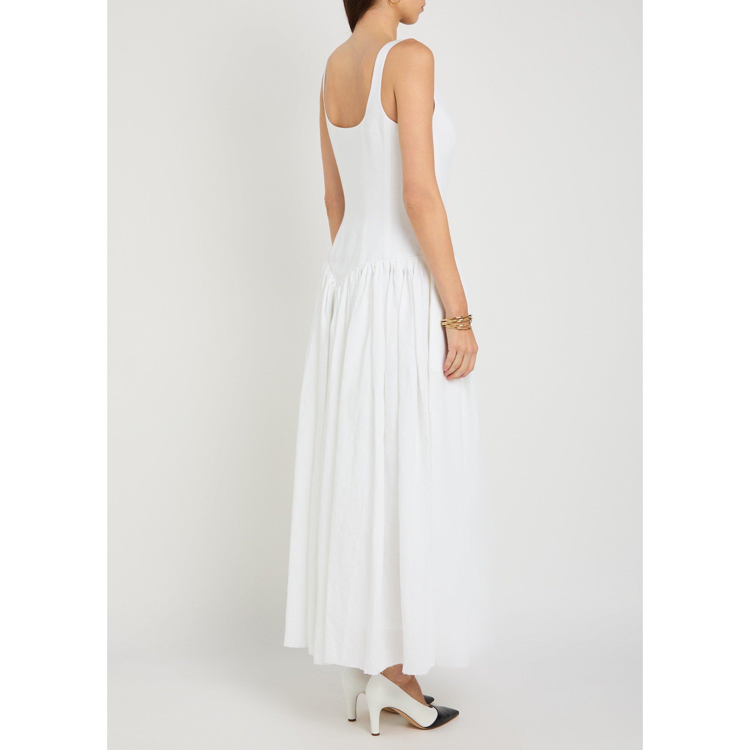 WHITE - Gabriela Hearst - Women's Naia Linen Maxi Dress - 3