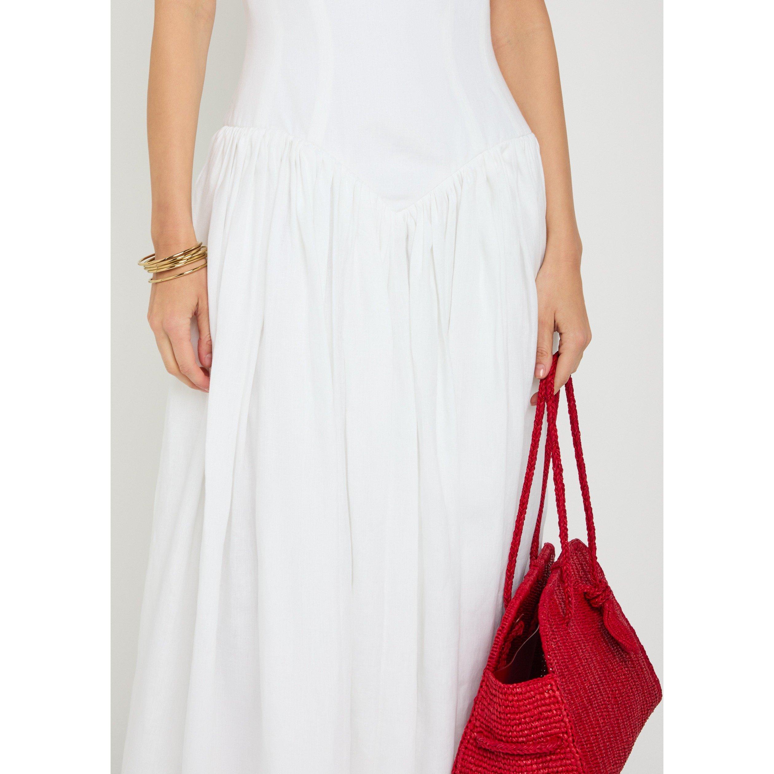 WHITE - Gabriela Hearst - Women's Naia Linen Maxi Dress - 4