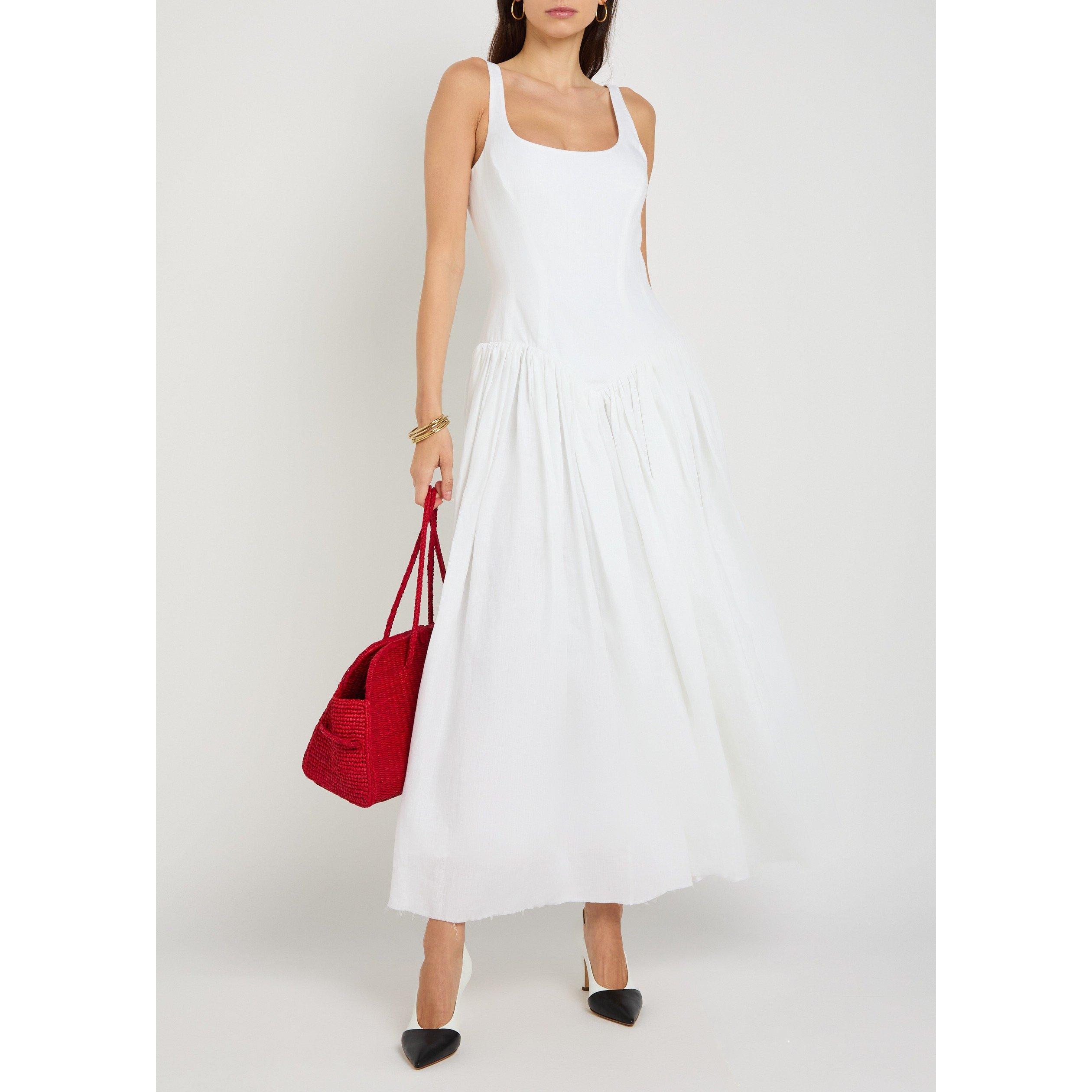 WHITE - Gabriela Hearst - Women's Naia Linen Maxi Dress - 5