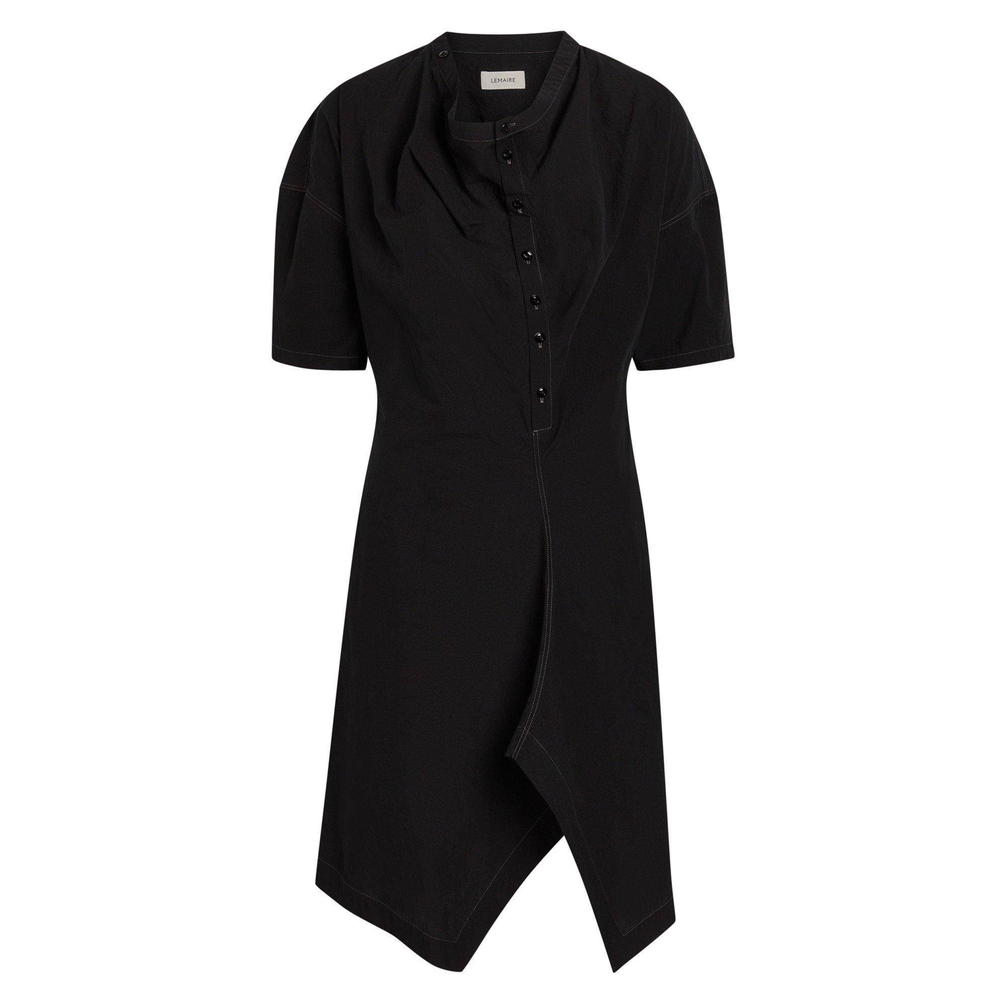 BLACK - Lemaire - Women's Soft Collar Cotton Shirt Dress - 1