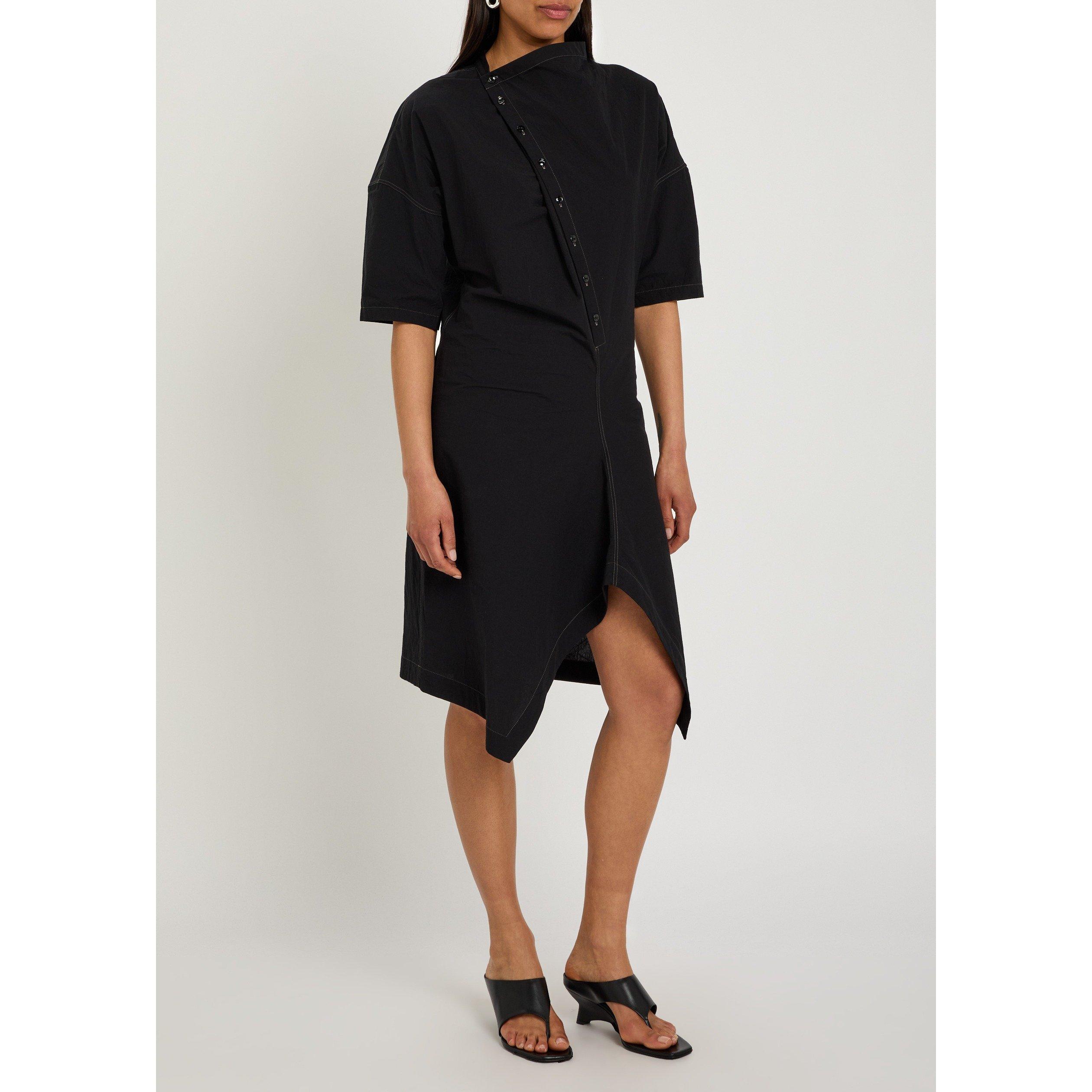 BLACK - Lemaire - Women's Soft Collar Cotton Shirt Dress - 5