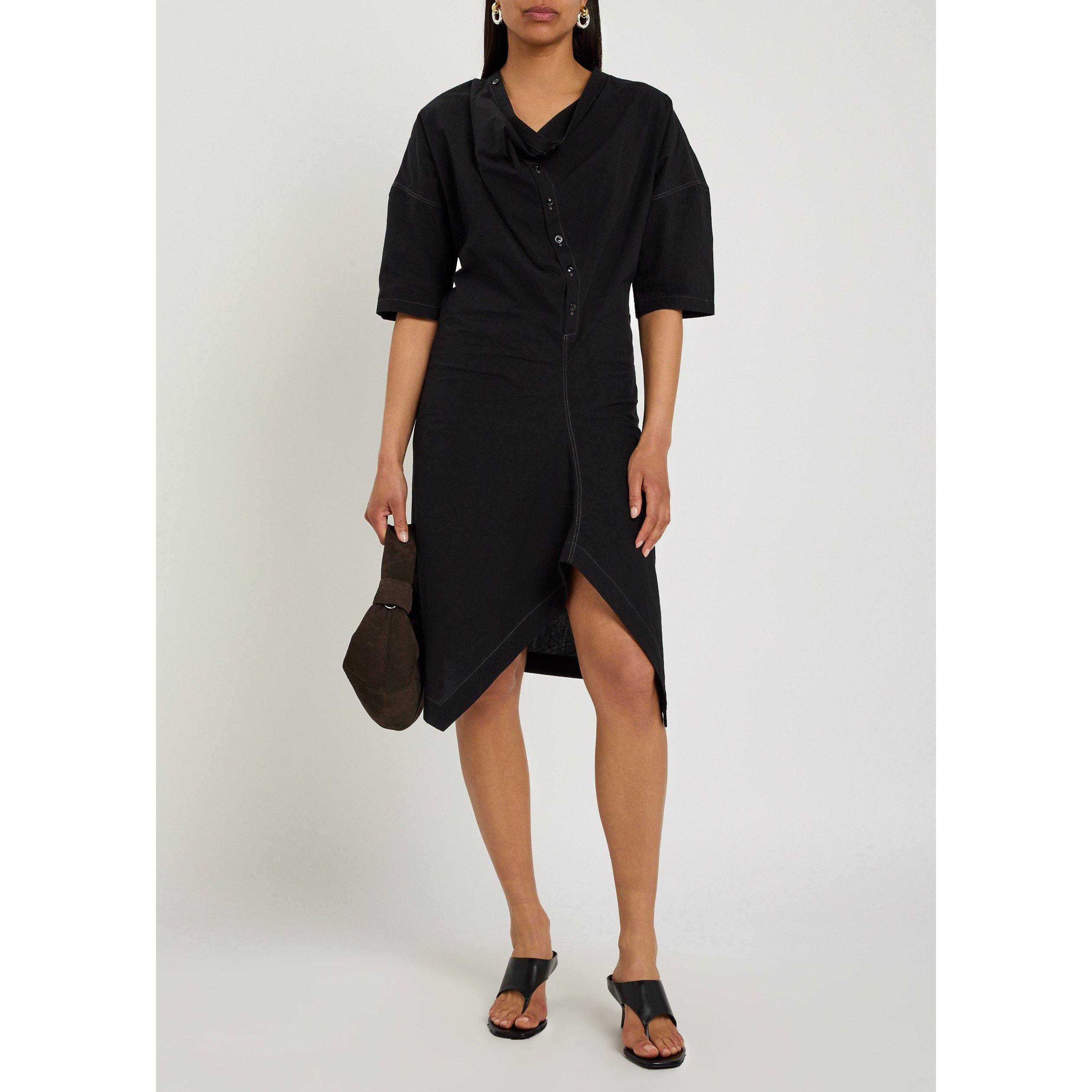 BLACK - Lemaire - Women's Soft Collar Cotton Shirt Dress - 6