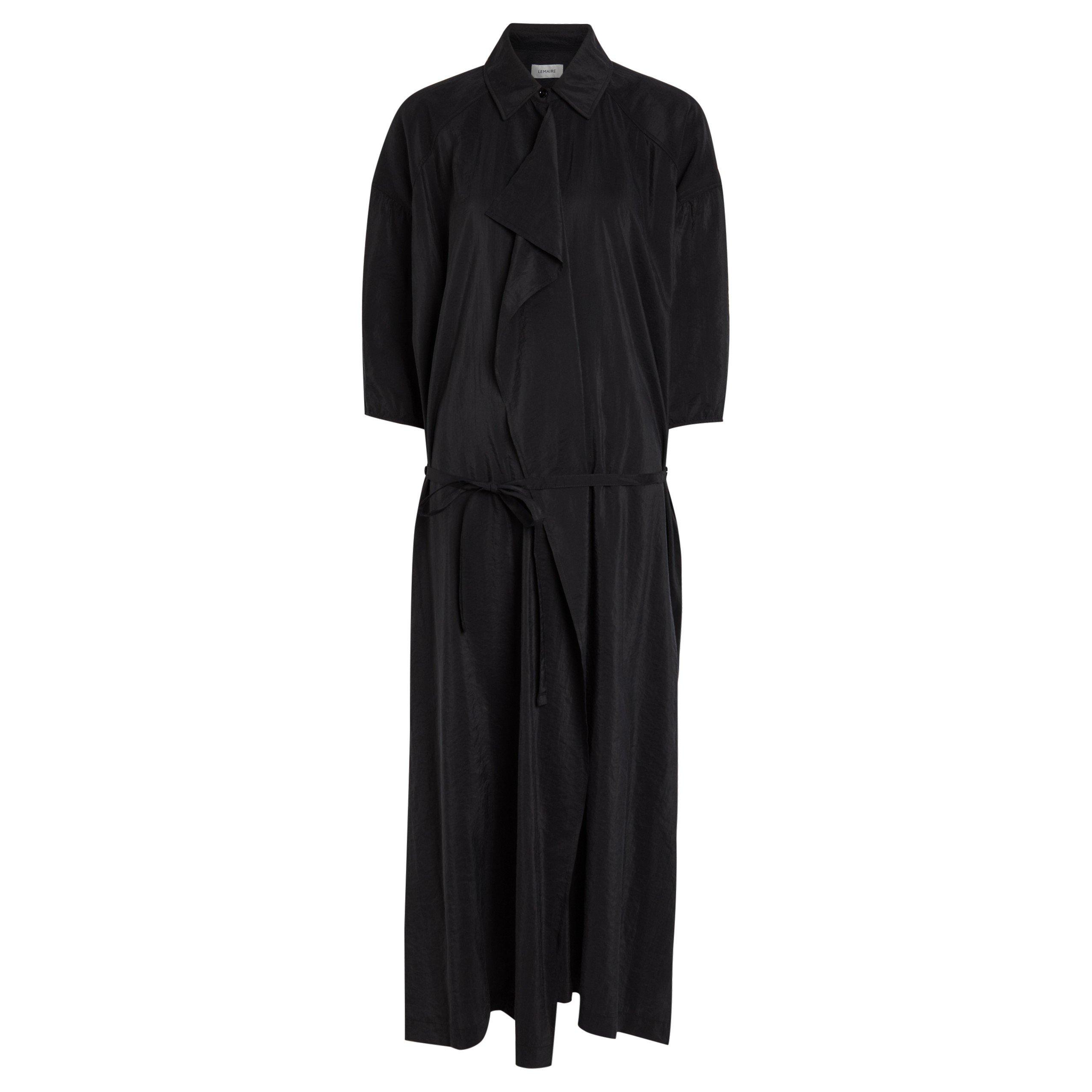 BLACK - Lemaire - Women's Asymmetrical Silk Shirt Dress - 1