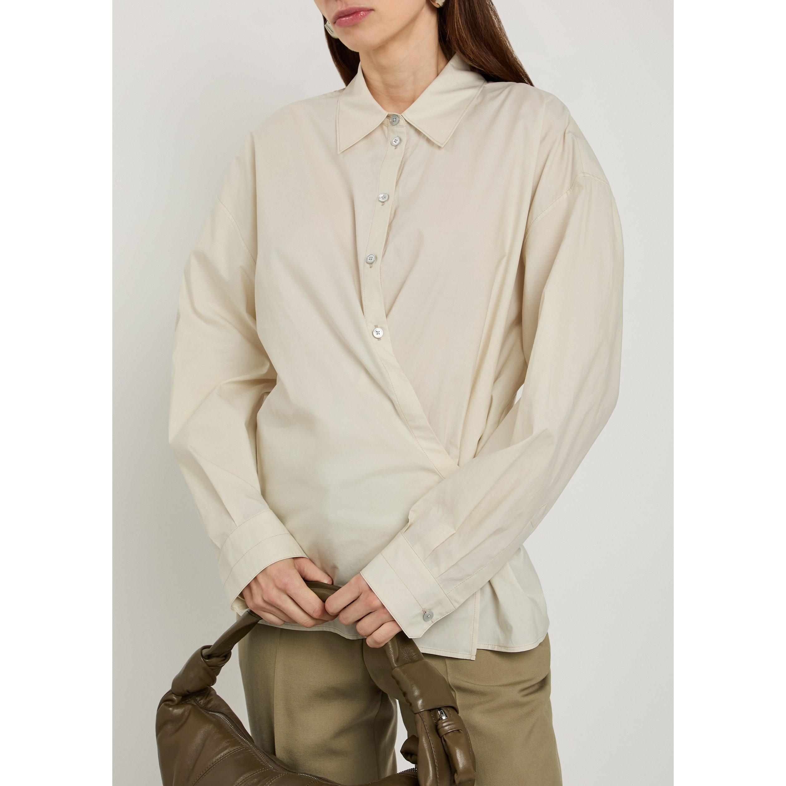 CREAM - Lemaire - STRAIGHT COLLAR TWISTED SHIRT - 4