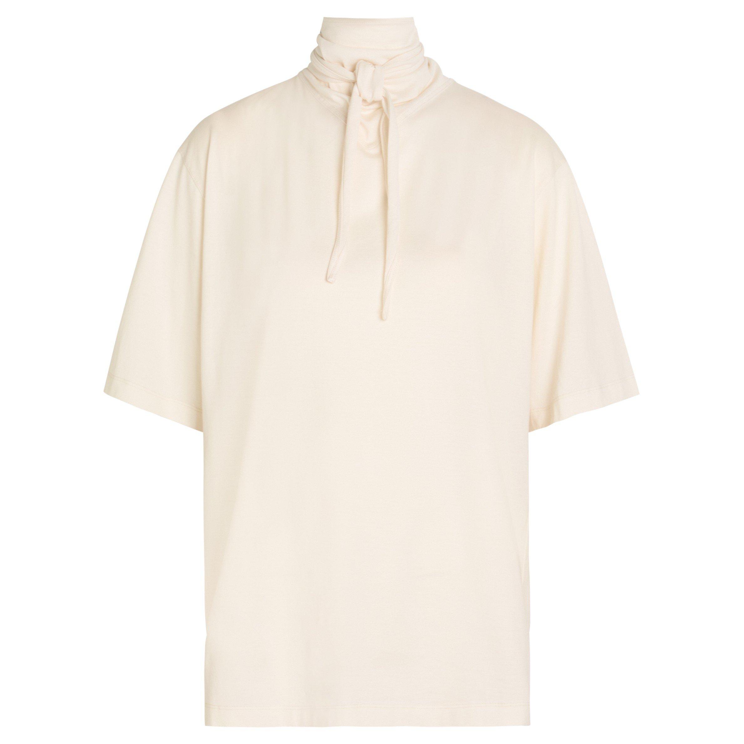 CREAM - Lemaire - T-SHIRT WITH FOULARD