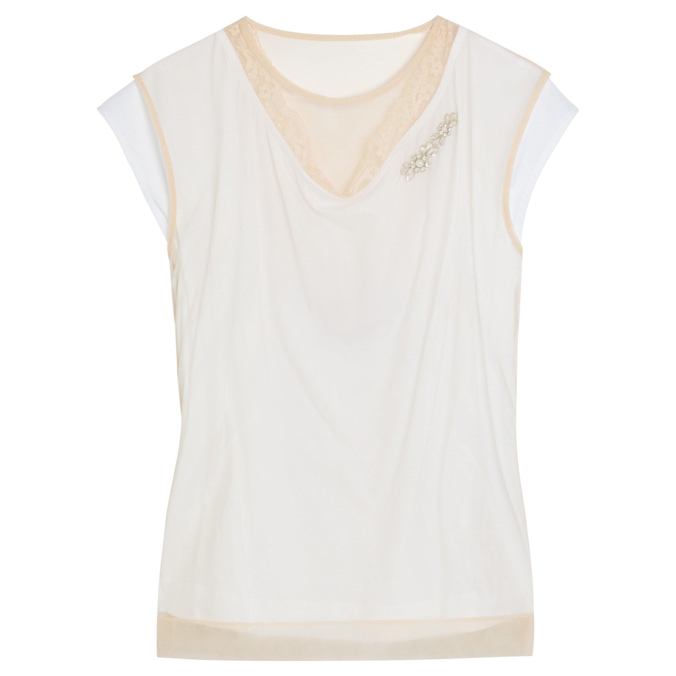 WHITE - Simone Rocha - LAYERED EMBROIDERED TEE