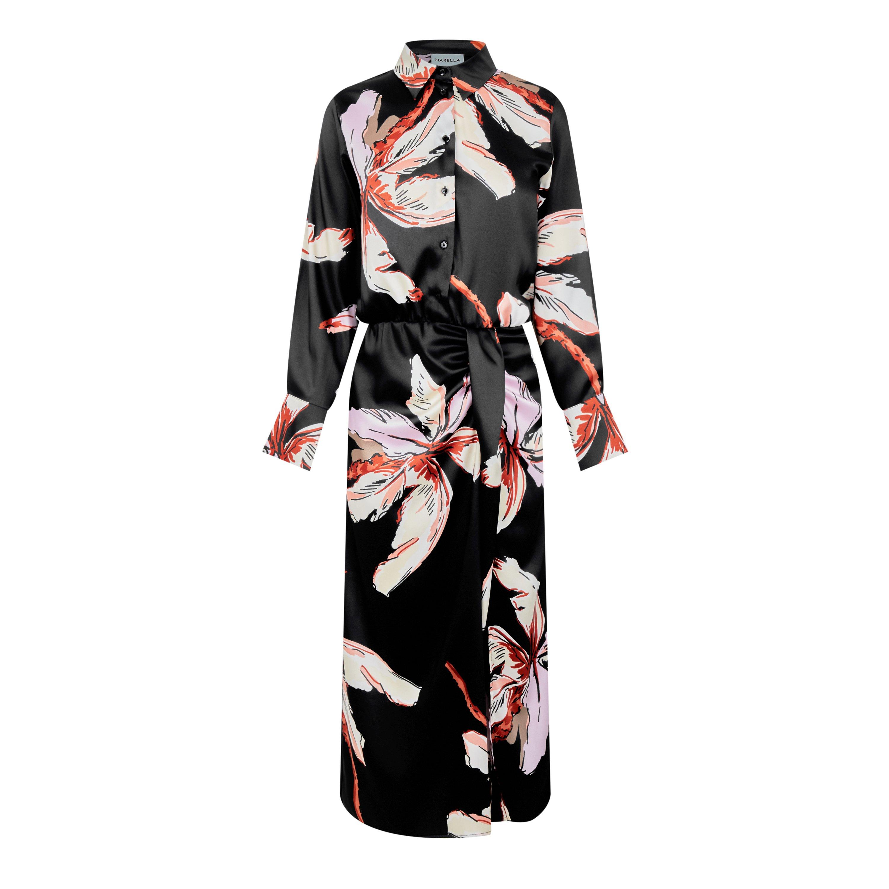 Black 001 - Marella - Women's Alghero Shirt Dress - 4