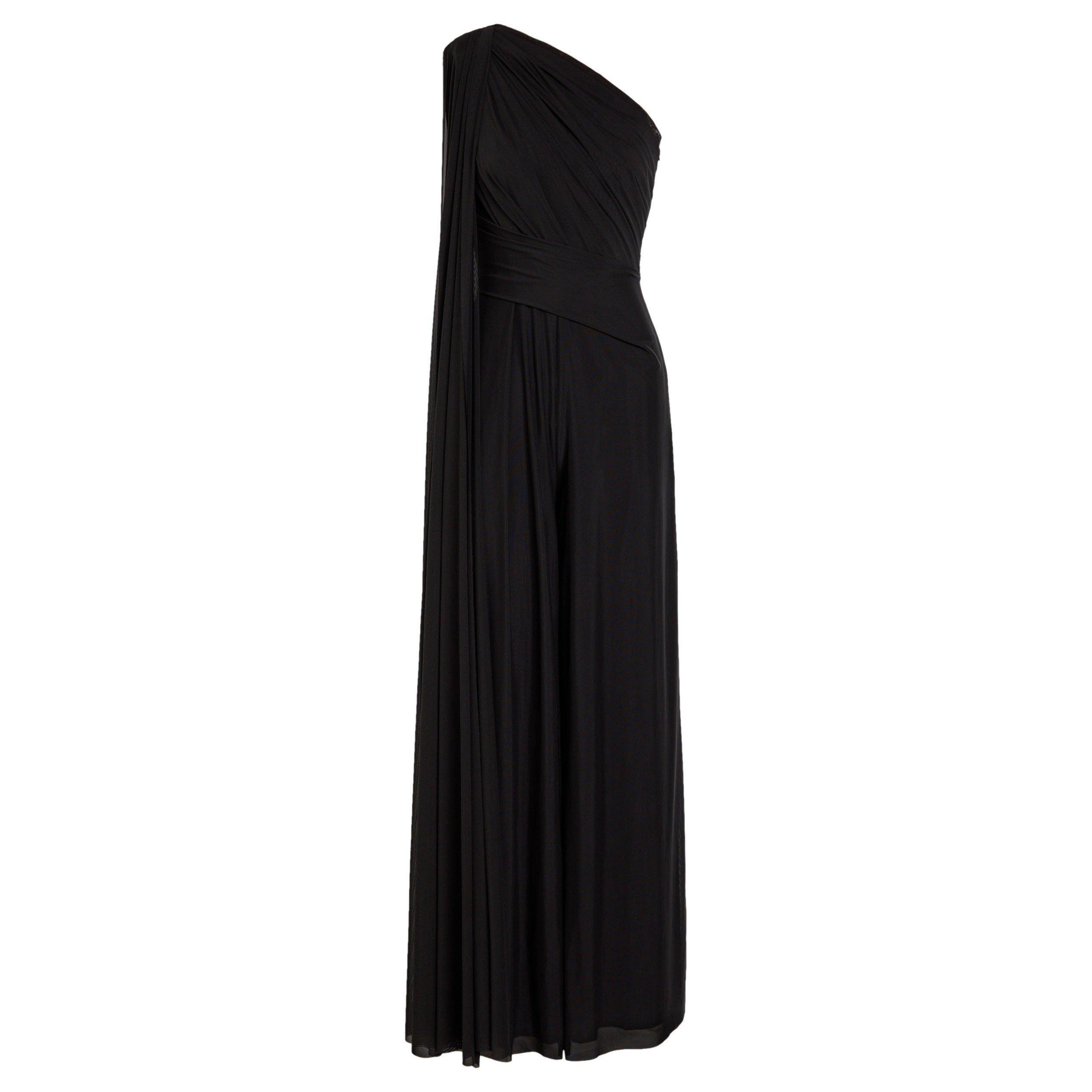 BLACK - Talbot Runhof - Women's One-Shoulder Jumpsuit - 1
