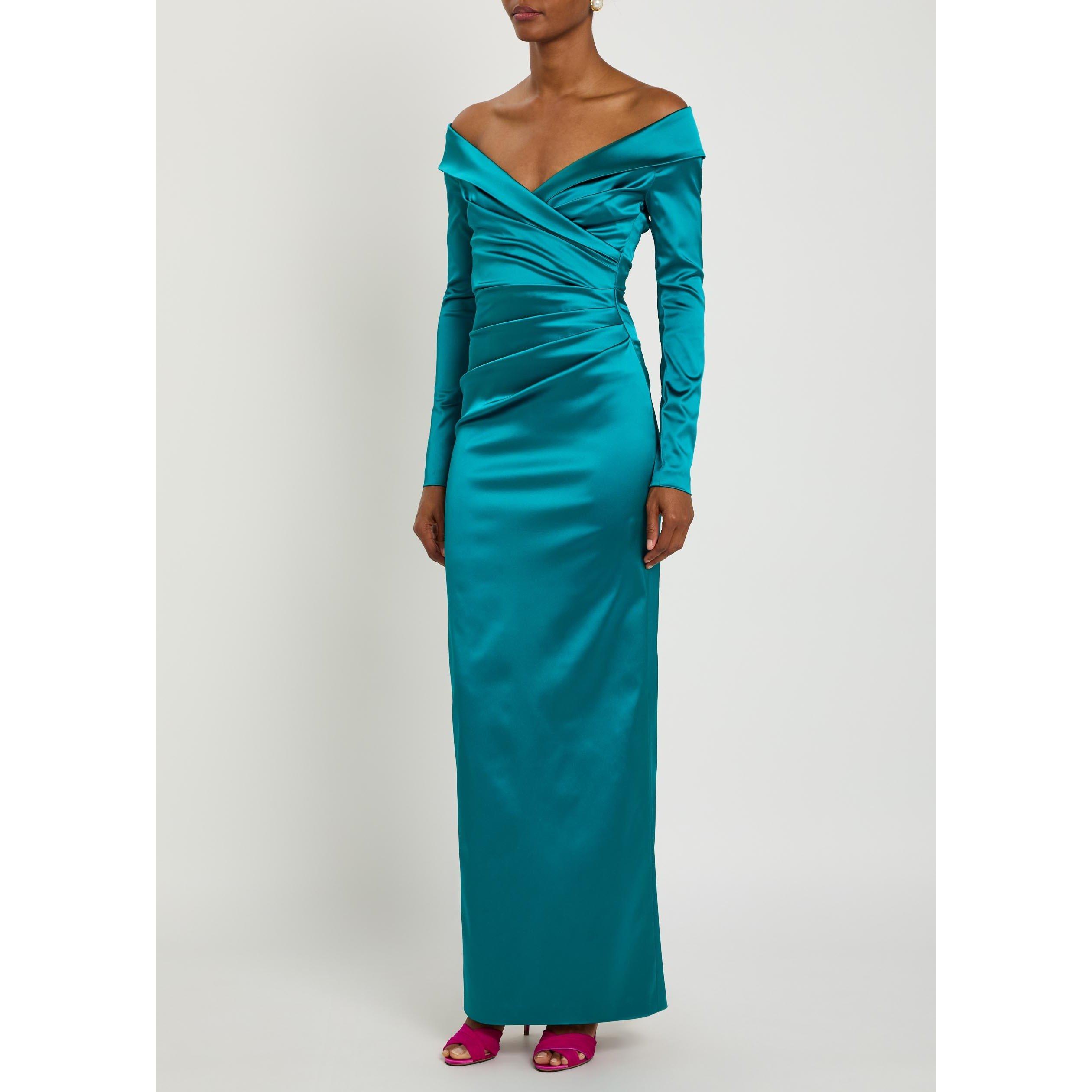 AQUA - Talbot Runhof - LD OFF SHOULDER EVENING DRESS - 2