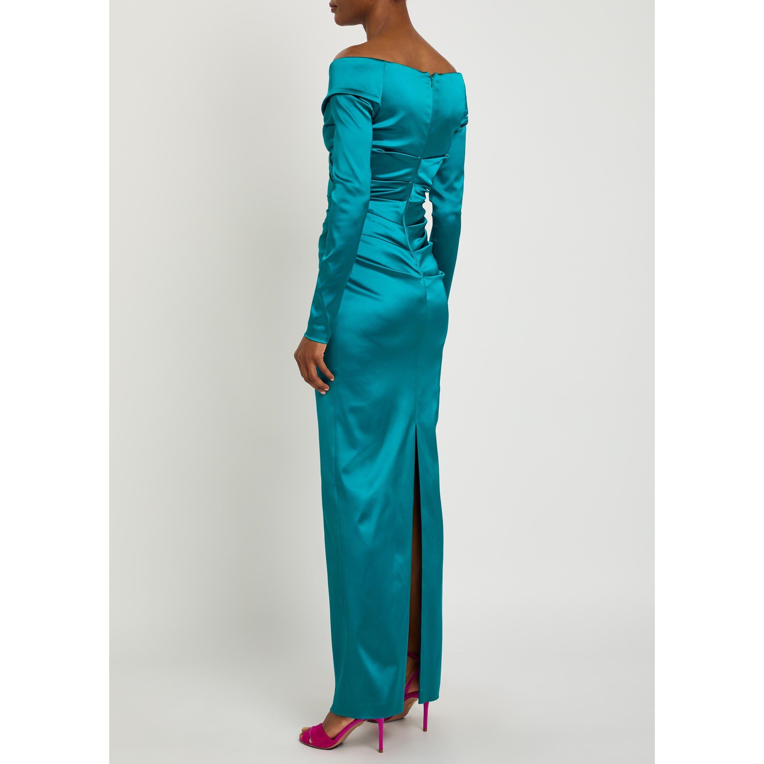 AQUA - Talbot Runhof - LD OFF SHOULDER EVENING DRESS - 3