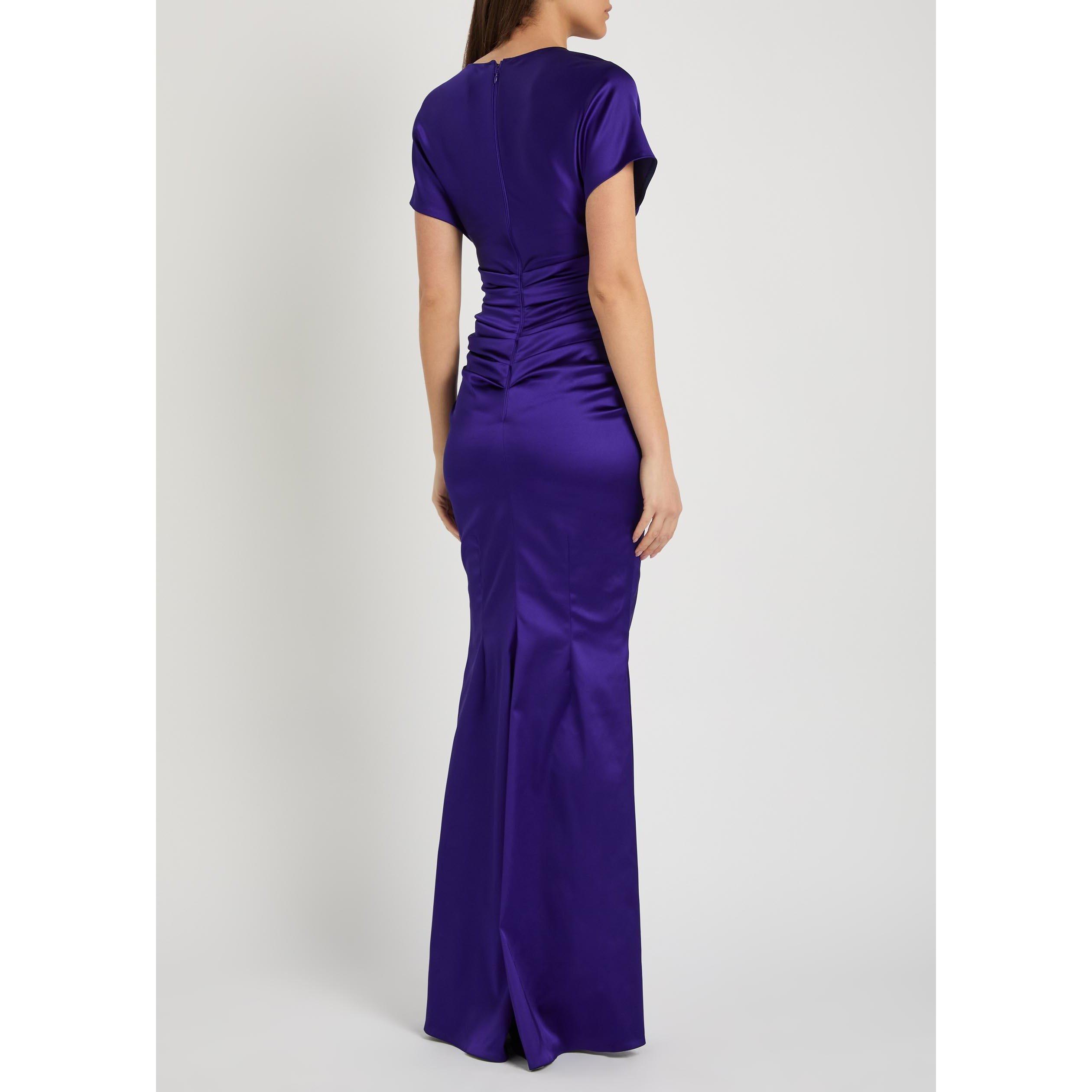 BLUE - Talbot Runhof - LD SHORT SLEEVE EVENING DRESS - 3