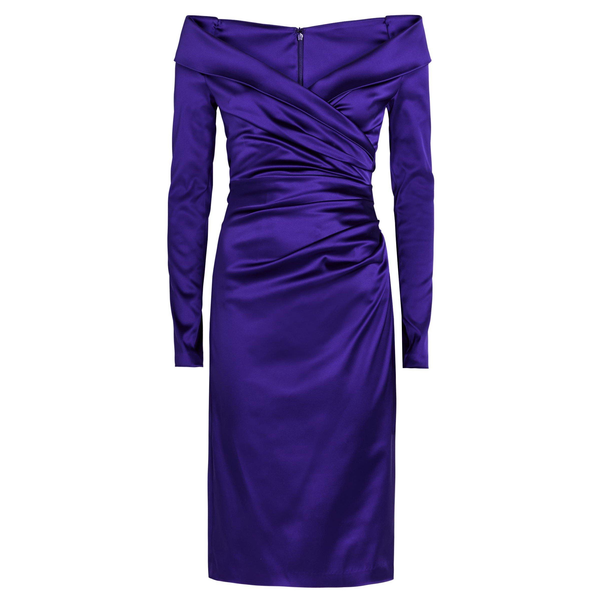 Talbot Runhof Women's Satin Long-Sleeve Bodycon Dress