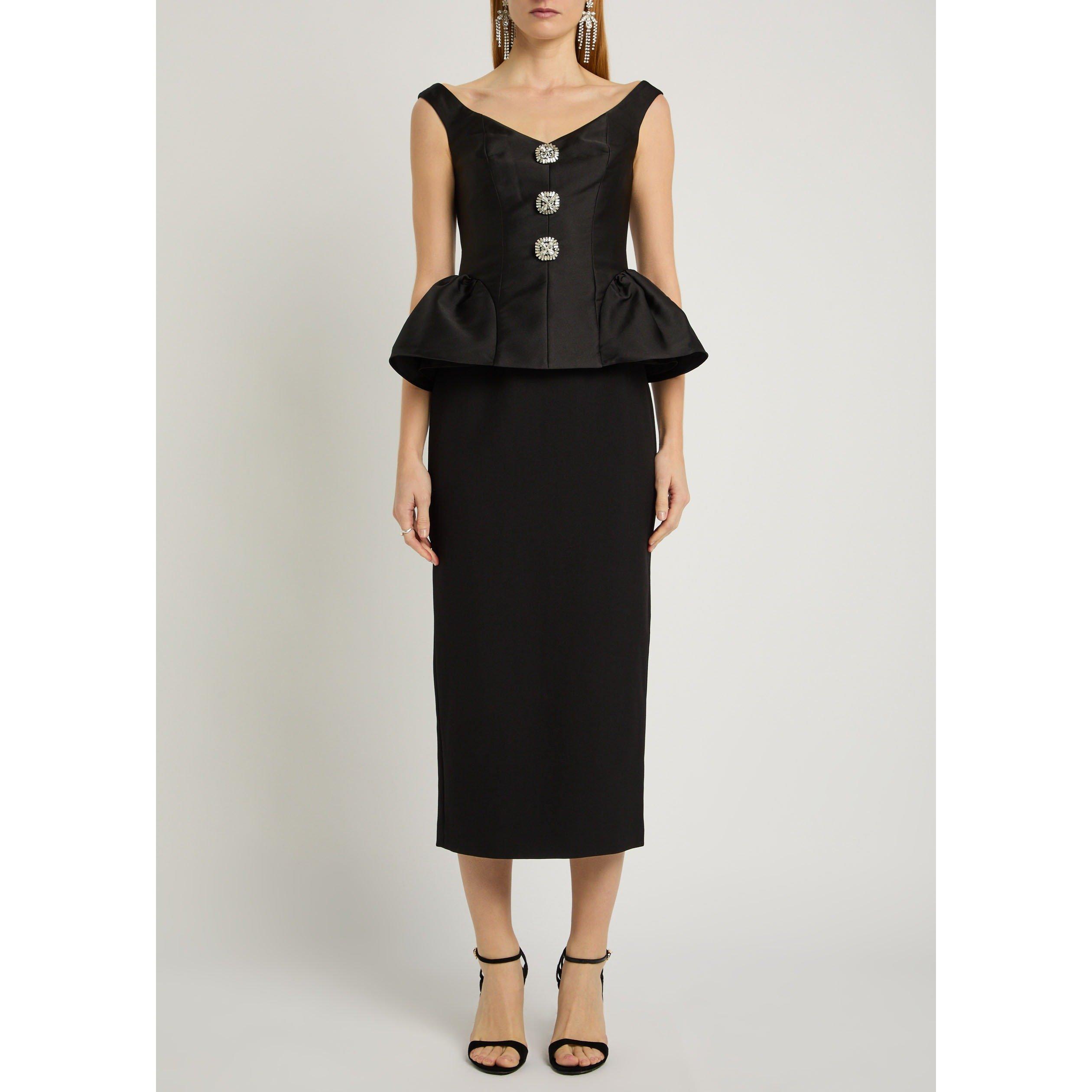 BLACK - Roland Mouret - LD CRYSTAL PEPLUM DRESS - 2