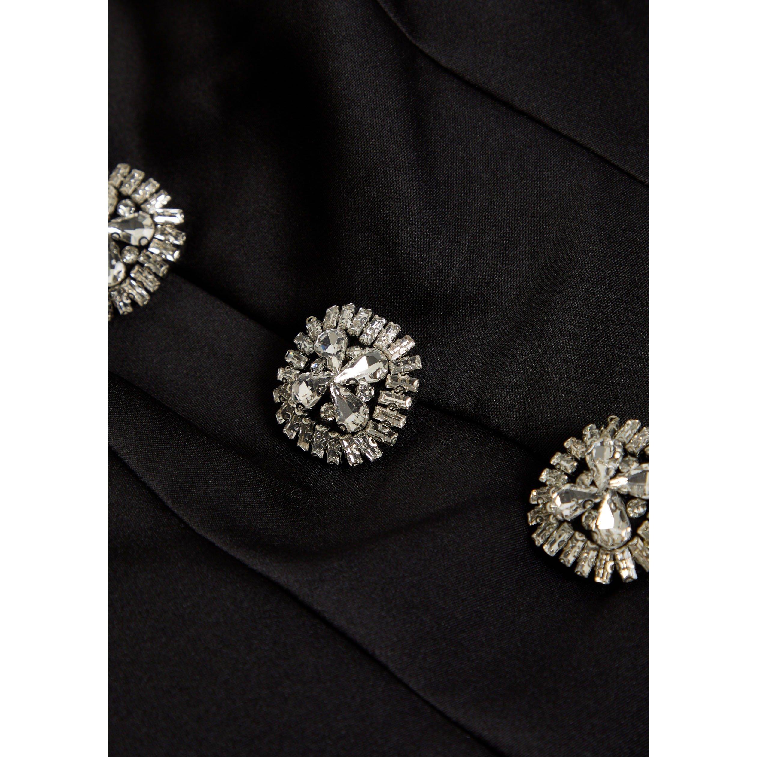 BLACK - Roland Mouret - LD CRYSTAL PEPLUM DRESS - 4