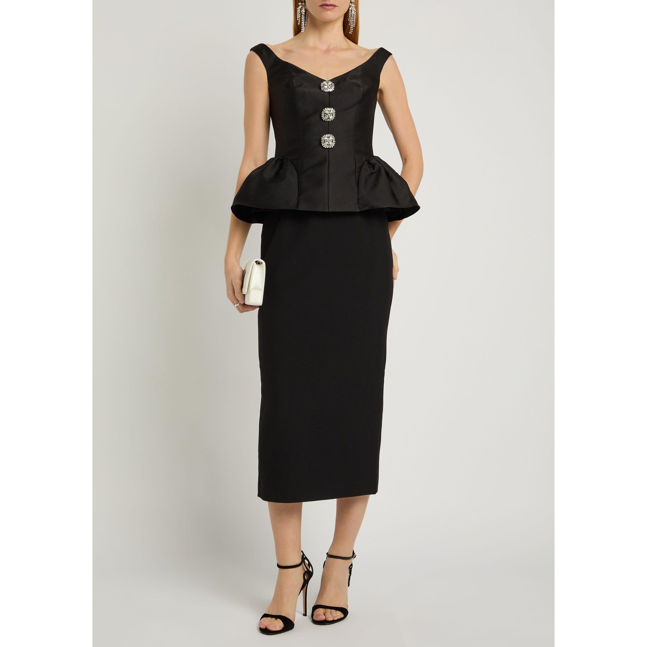 BLACK - Roland Mouret - LD CRYSTAL PEPLUM DRESS - 5