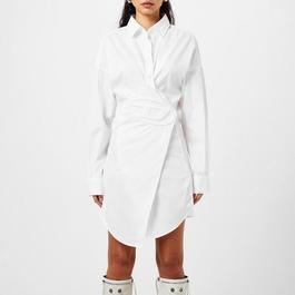 Diesel Short Shirt Dress In Stretch Poplin