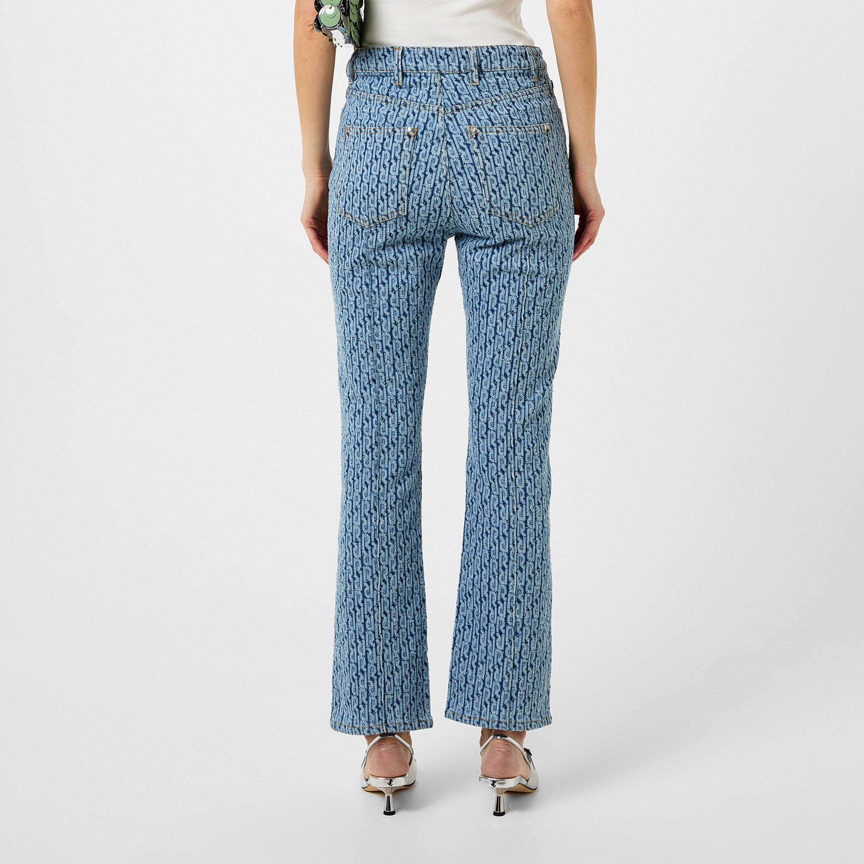 Blue - Rabanne - Monogram Denim Jeans - 3