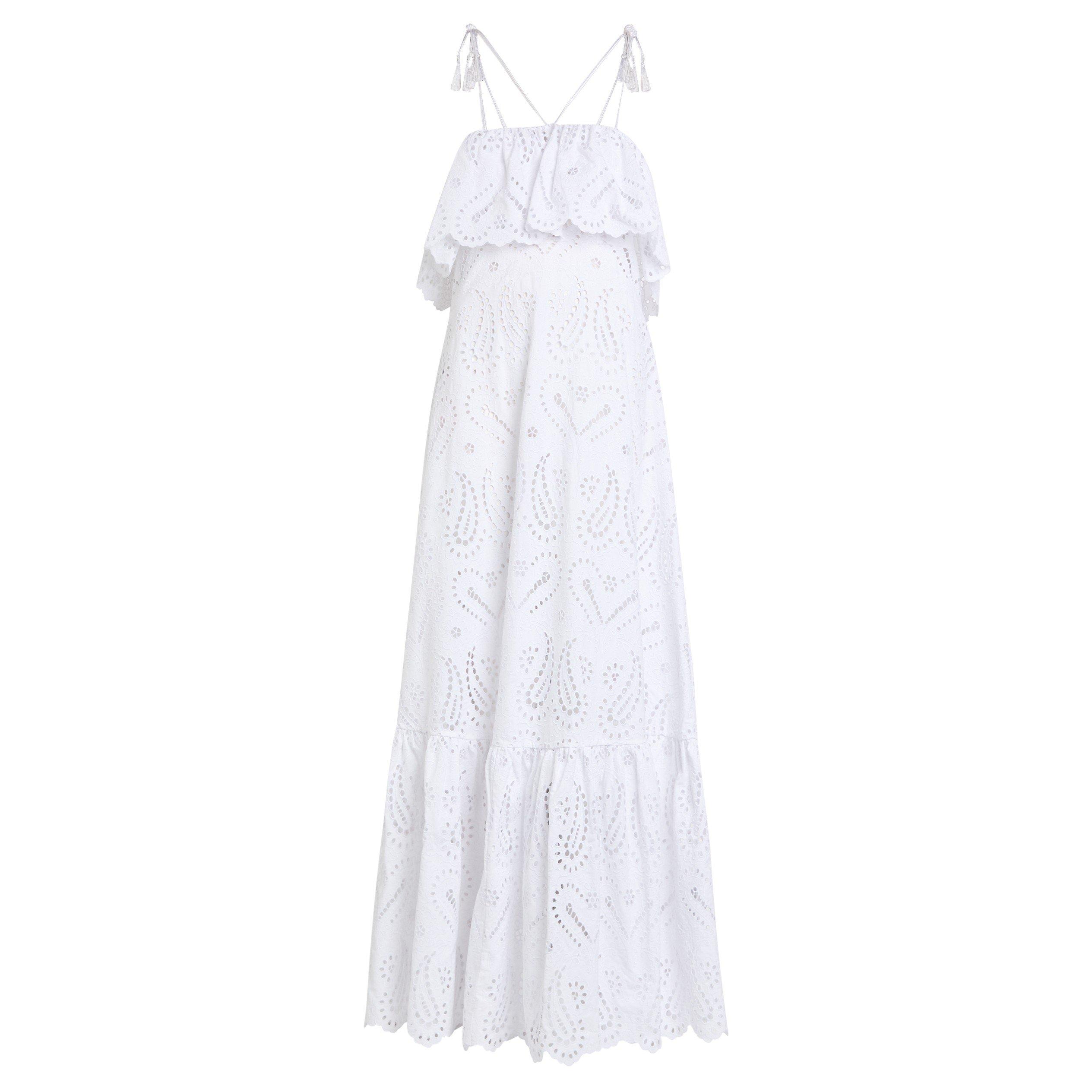 WHITE - Etro - Women's Sleeveless Cotton Maxi Dress - 1