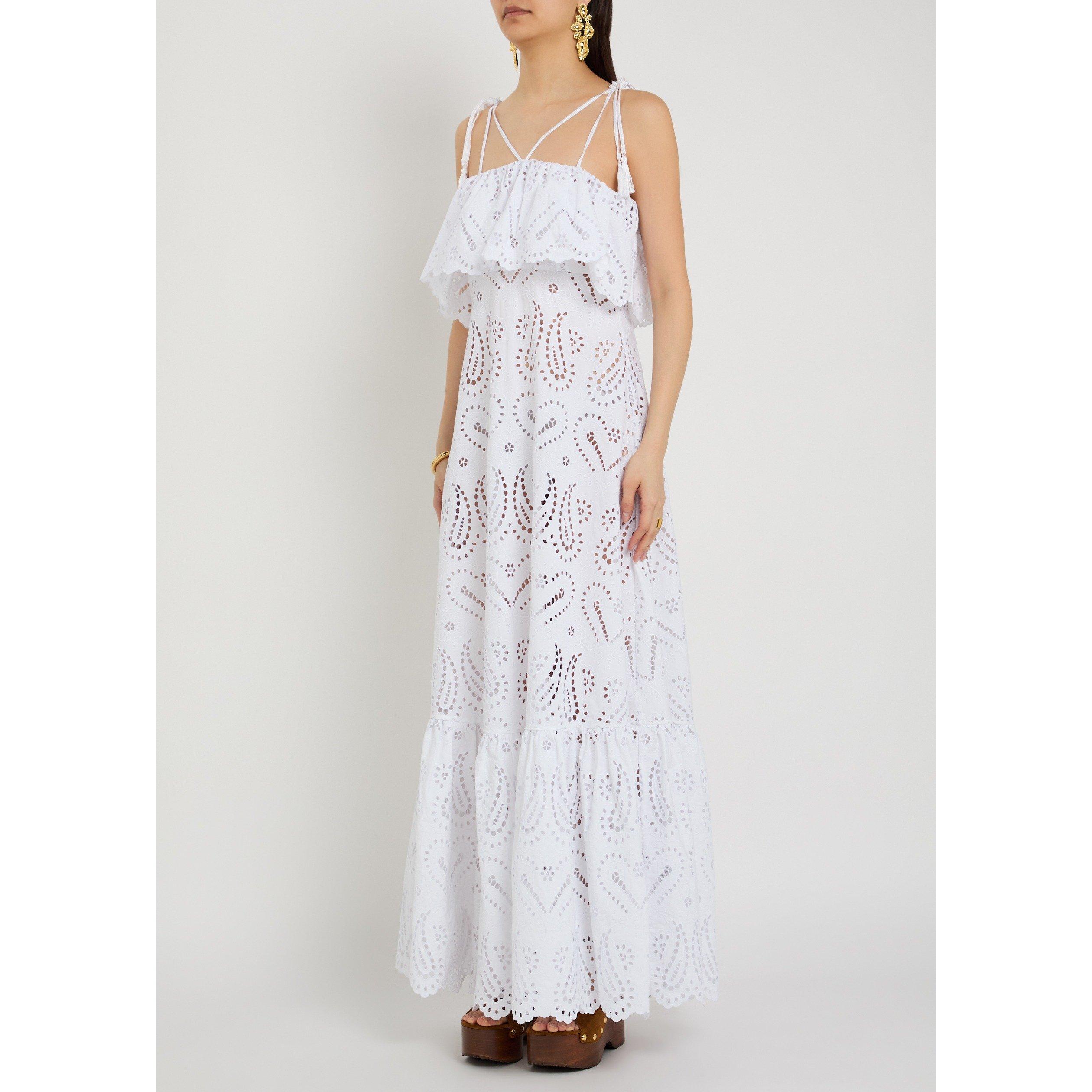 WHITE - Etro - Women's Sleeveless Cotton Maxi Dress - 2