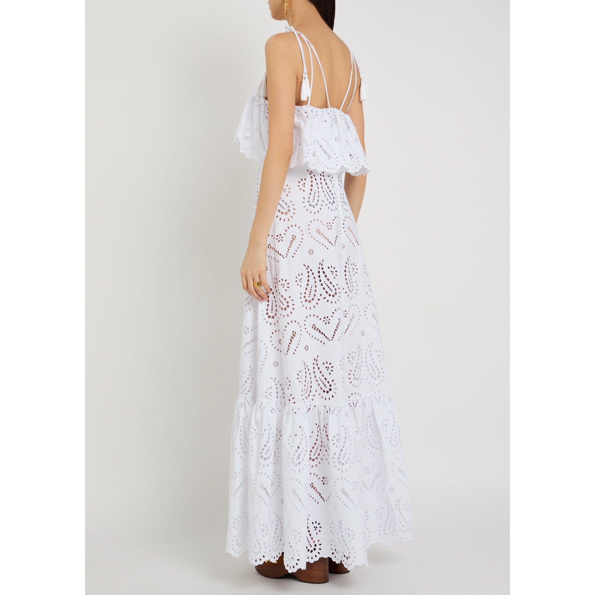 WHITE - Etro - Women's Sleeveless Cotton Maxi Dress - 3