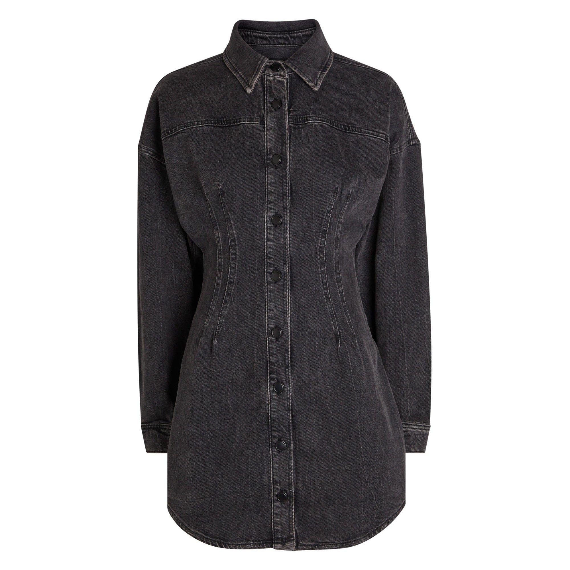 BLACK - Good American - SD SHAPED DENIM DRESS