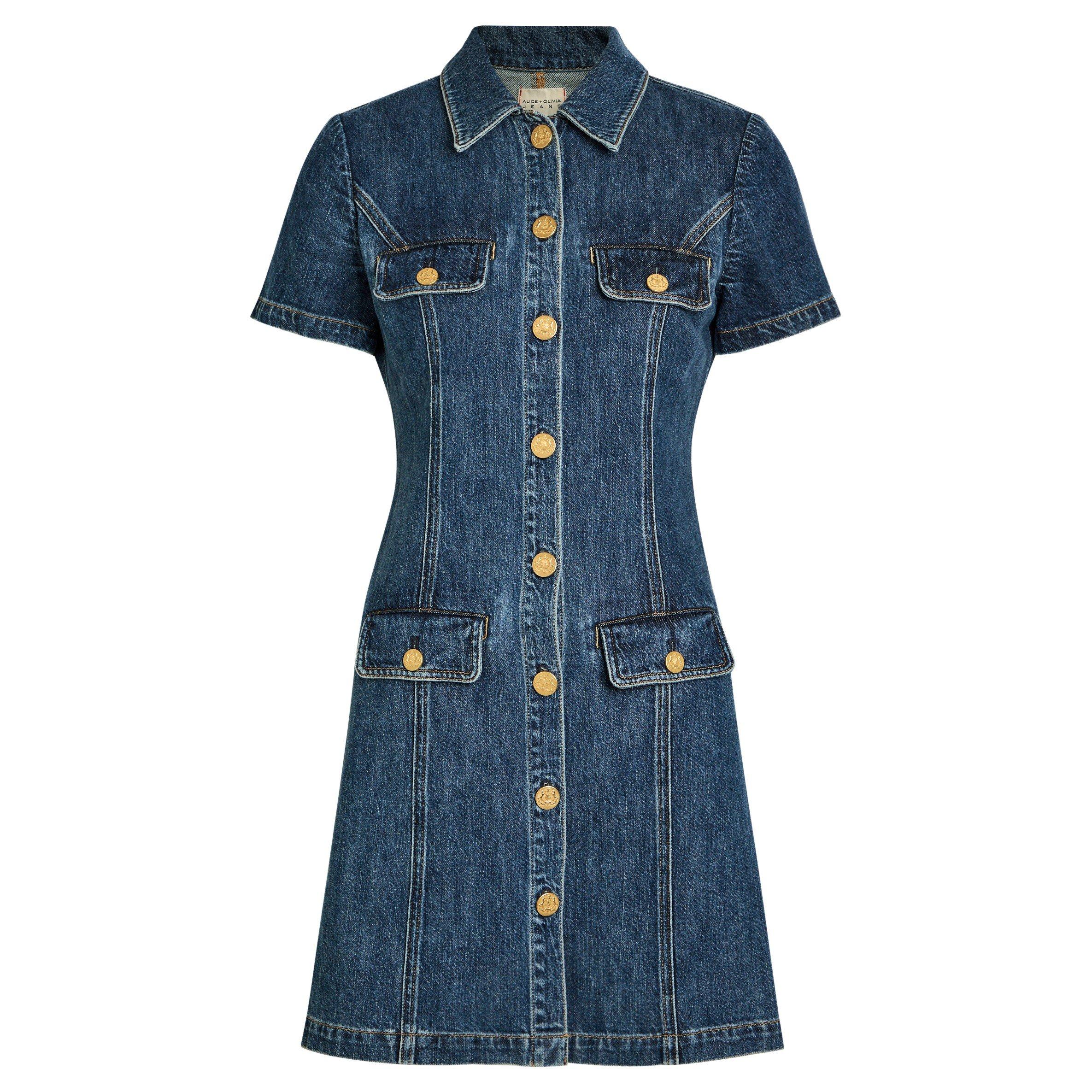 DENIM - Alice And Olivia - SD JAMIE COLLARED DENIM MD - 1