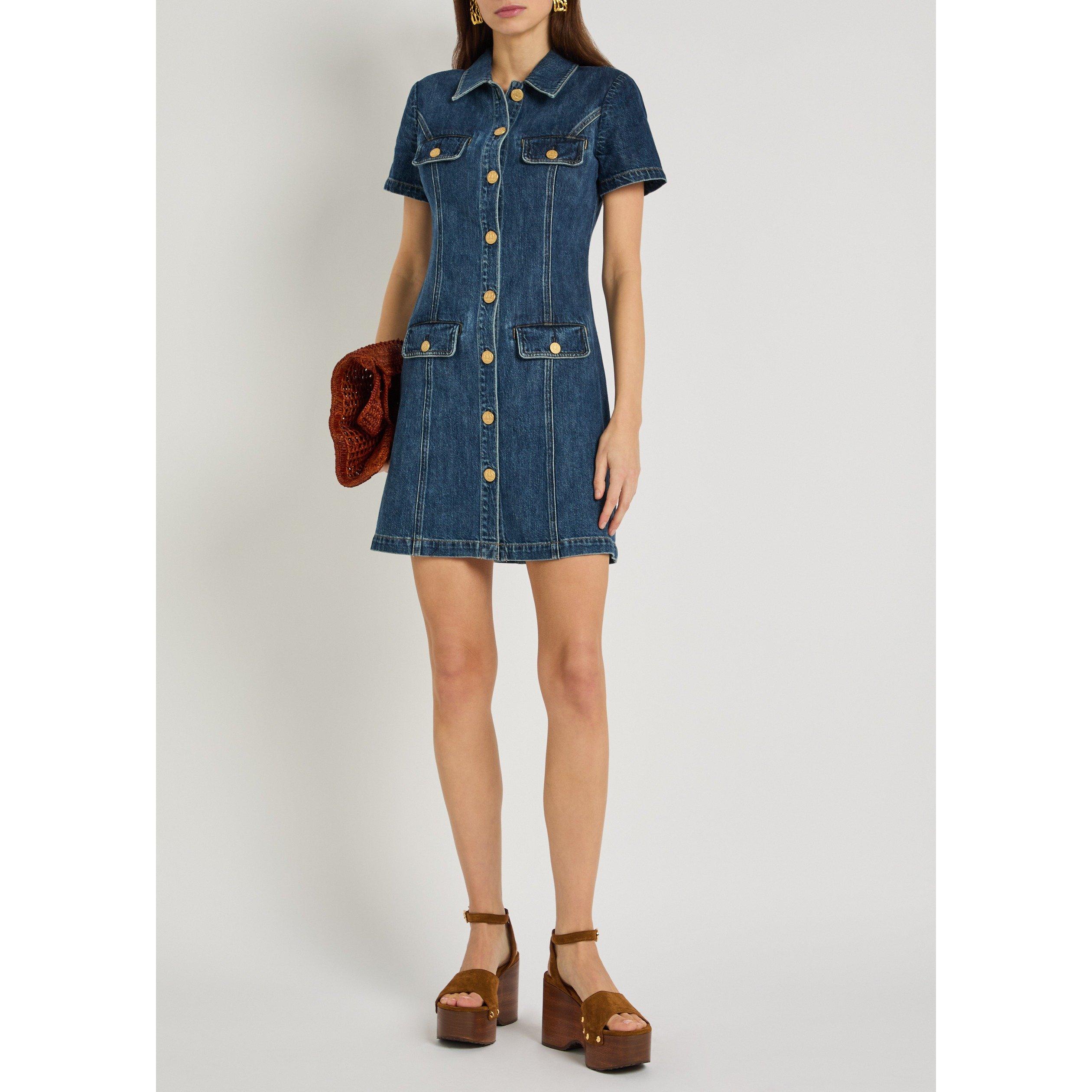 DENIM - Alice And Olivia - SD JAMIE COLLARED DENIM MD - 5