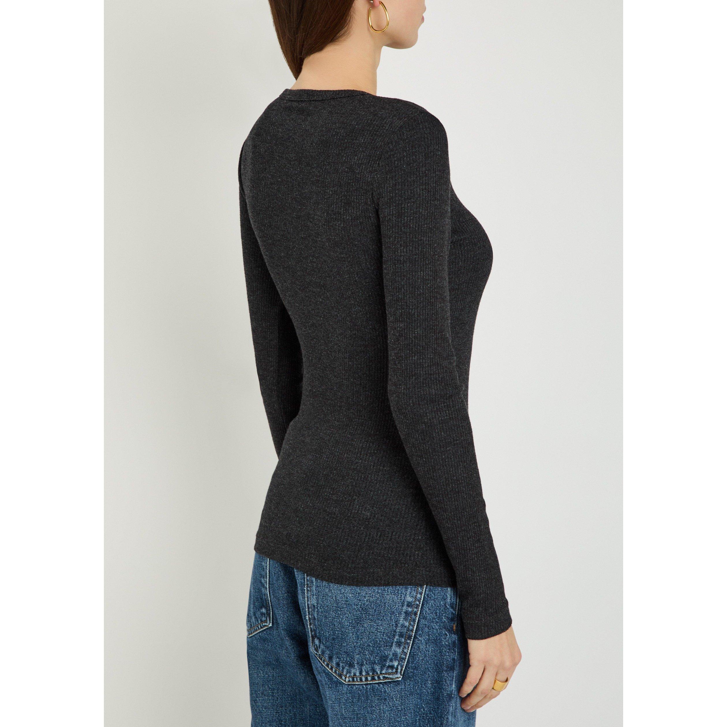 BLACK - Agolde - Women's Delphi Slim-Fit T-Shirt - 3