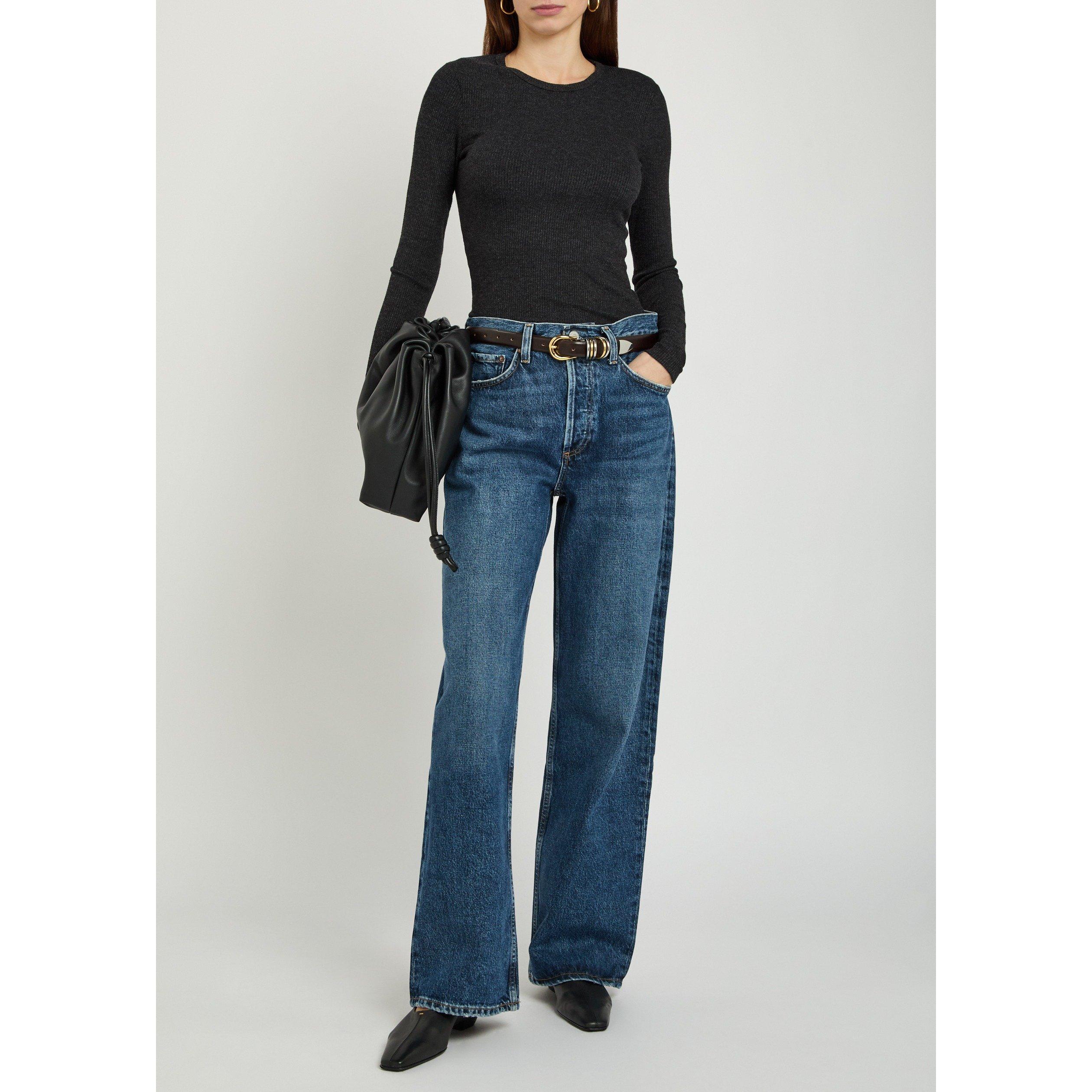 BLACK - Agolde - Women's Delphi Slim-Fit T-Shirt - 5