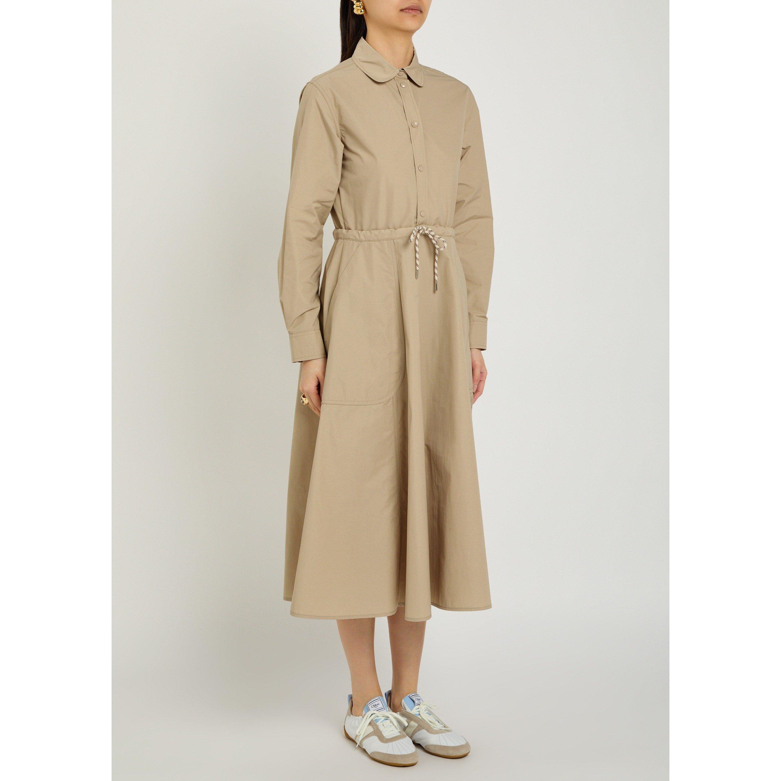 BEIGE - Moncler - Women's Long-Sleeve Midi Shirt-Dress - 2