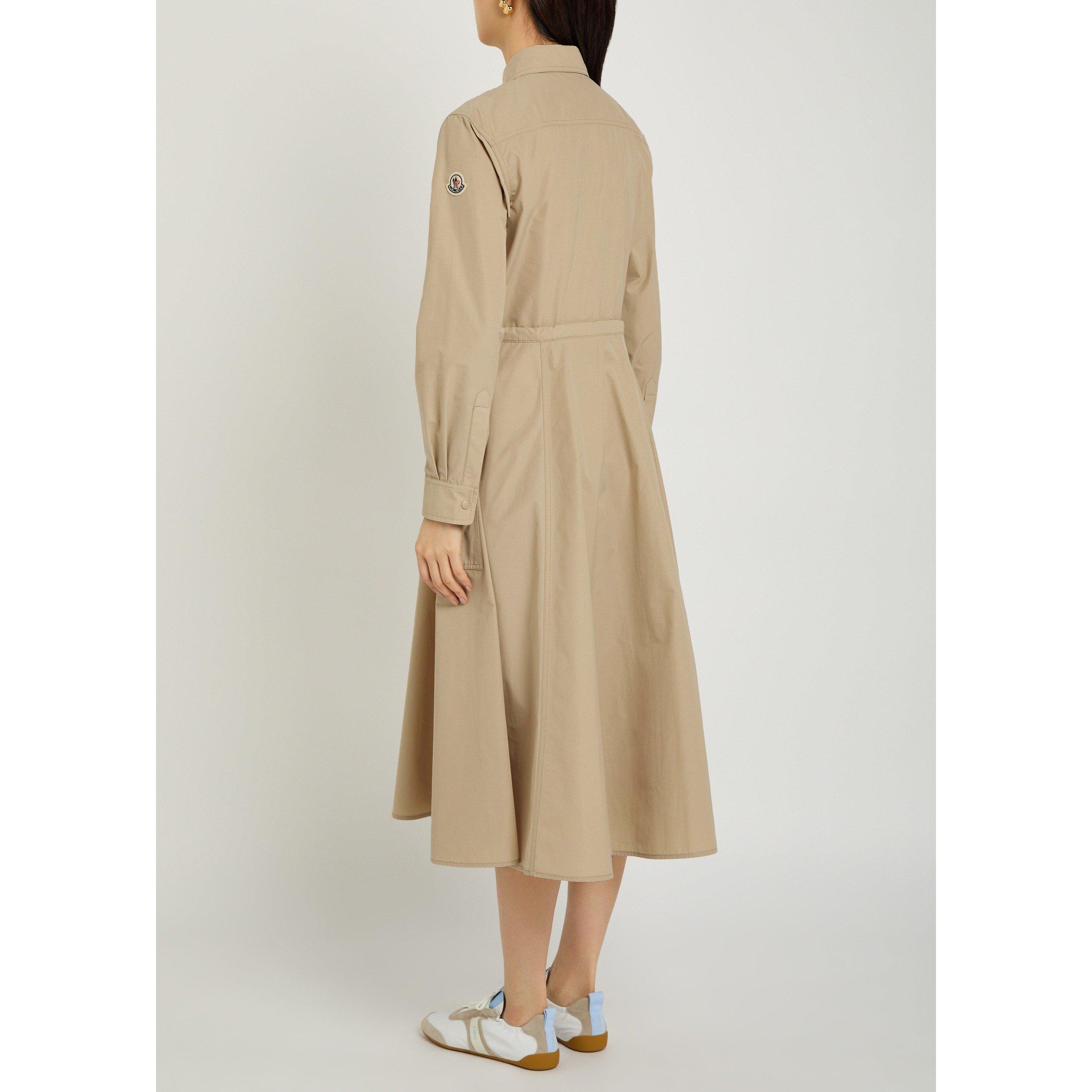 BEIGE - Moncler - Women's Long-Sleeve Midi Shirt-Dress - 3